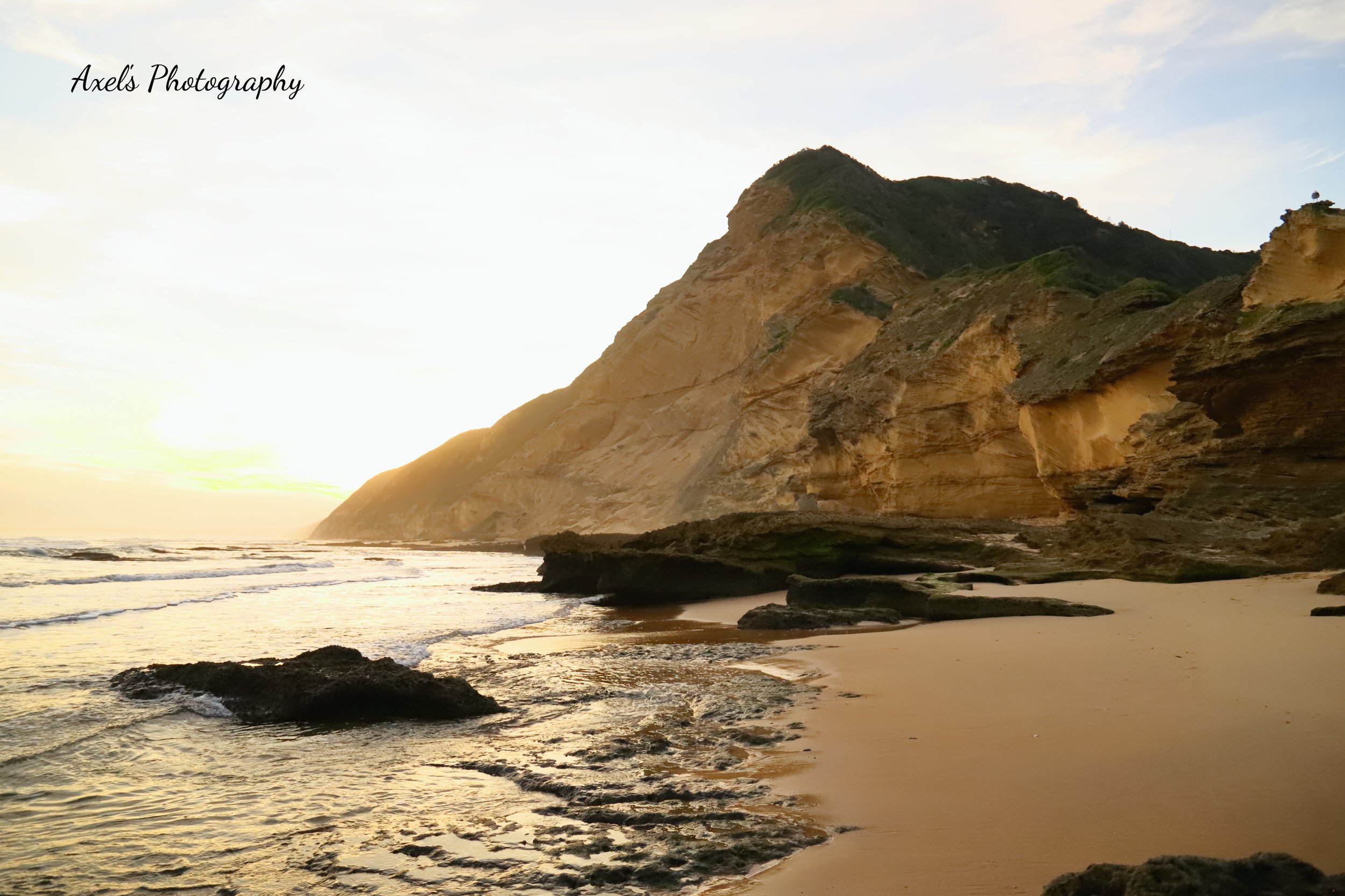 Golden glow of sunset at Gericke's Point