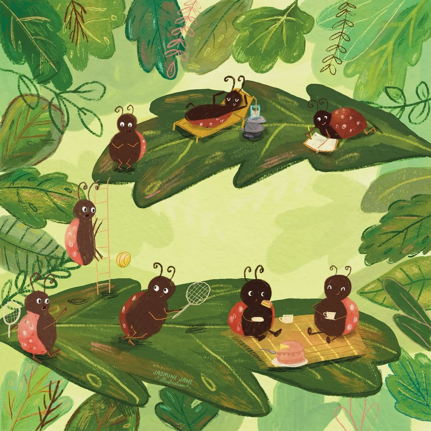 Which ladybug are you?

I started this illustration and the beginning of June and I&rsquo;ve only just finished it 😆 

I&rsquo;m still clinging on to the summer, it&rsquo;s unusually warm in the UK right now, I feel very conflicted seeing all the wa