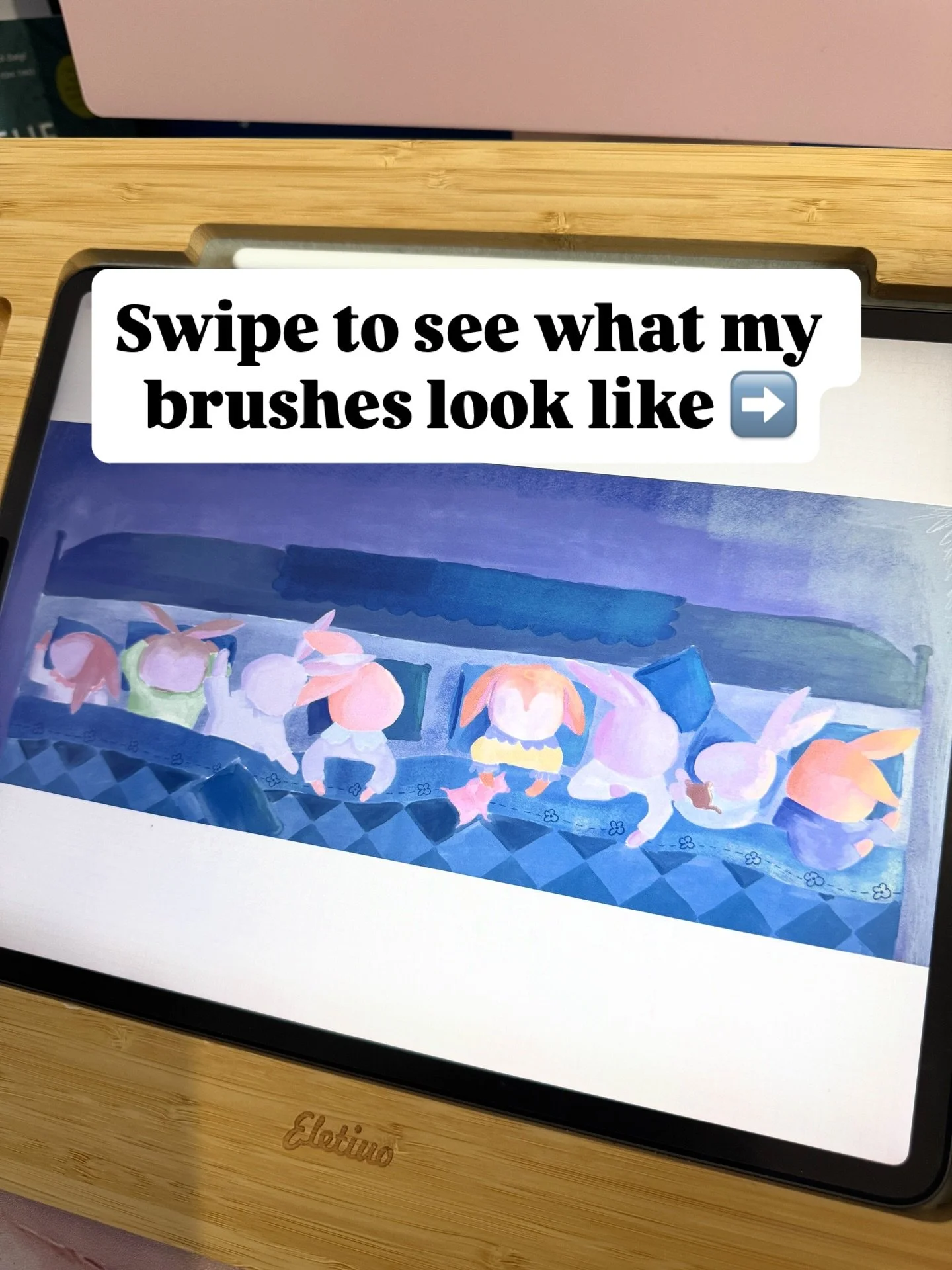 I illustrated my latest book Angel Bunny&rsquo;s Sleep Muffin (publishing in April!) using only these brushes 😄 

Creating them was so fun! If you&rsquo;ve already bought them please DM me a review and let me know what you think!