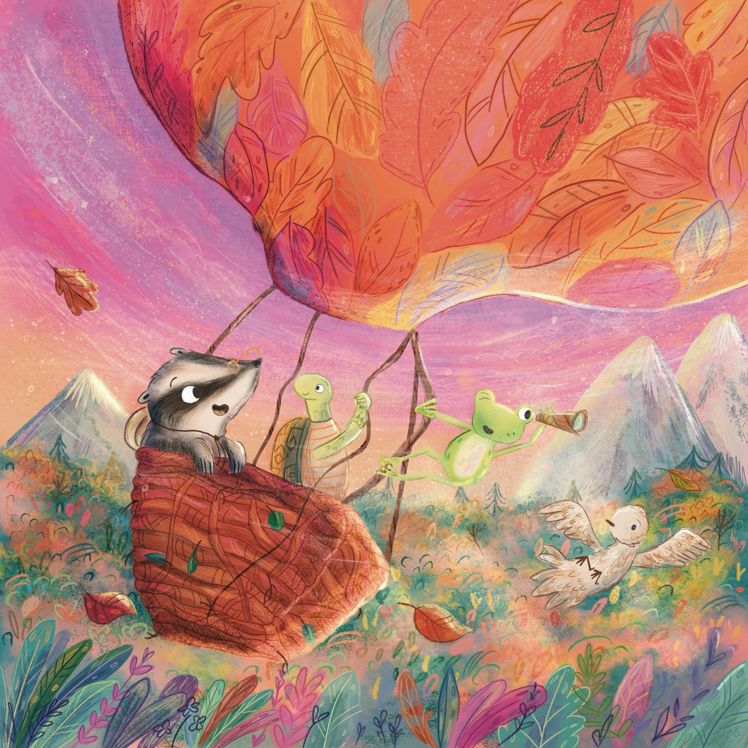 I realised that I never shared some of my artwork that I create as part of my @itsmetalent mentorship 😁

I really love this piece, I had so much fun playing with jewel colours, and adding lots of sparkles to the sky for ✨ extra whimsy! ✨ 

#kidlit #