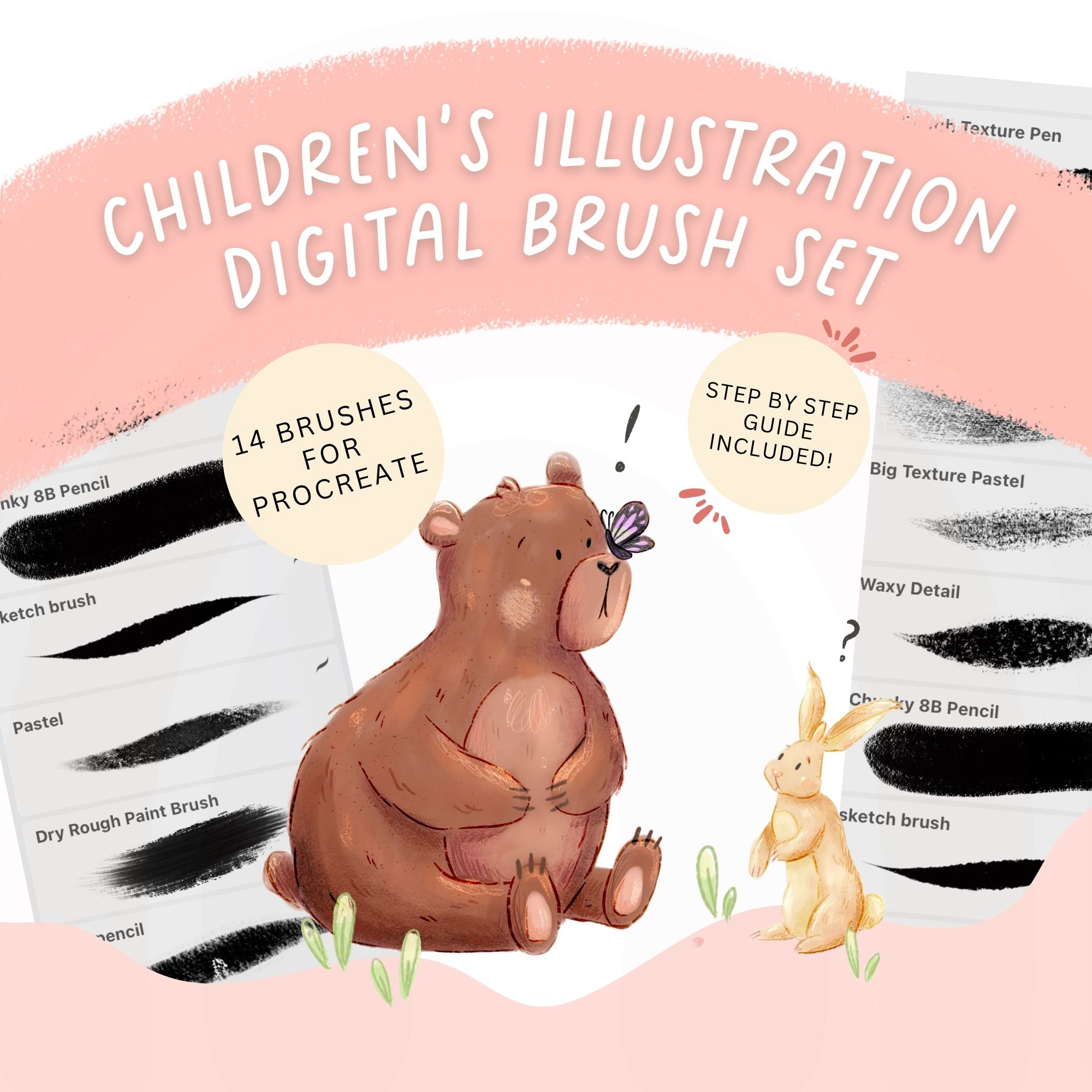 Children’s Picturebook Illustration Digital Brush Set for Procreate