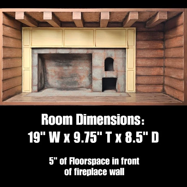 17th Century Kitchen Fireplace Roombox