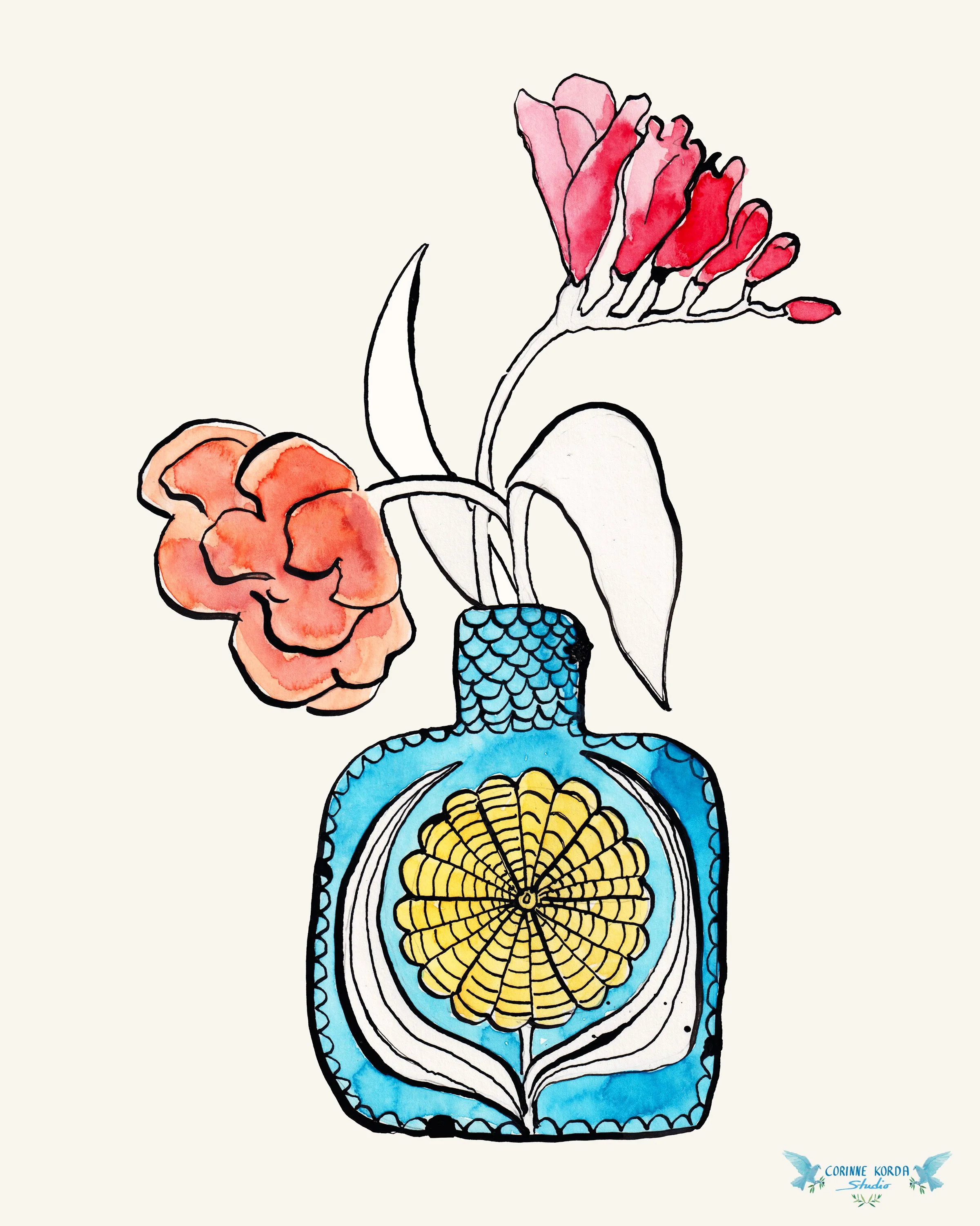 Tulip_and_Freesia_Inkdrawing_C_Korda_8x10.jpg