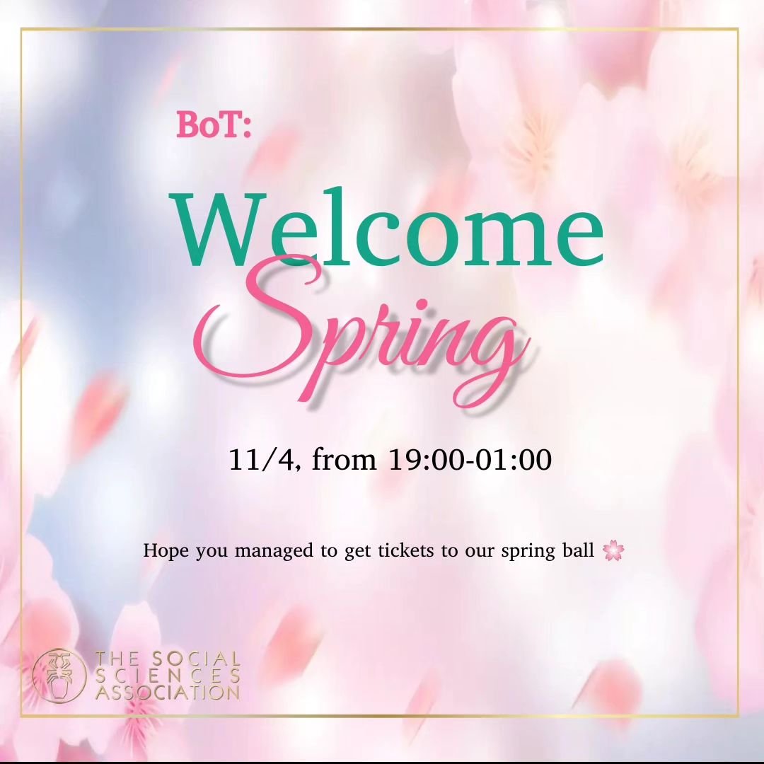 Time to welcome spring at Caf&eacute; Bojan! Since our Spring Ball is happening on the 13th of April, we invite you all for a pre-party at Bojan, to properly warm up for Saturday! 🌸🎉
Hope you already bought your tickets to our spring ball!! 💚🌸

C
