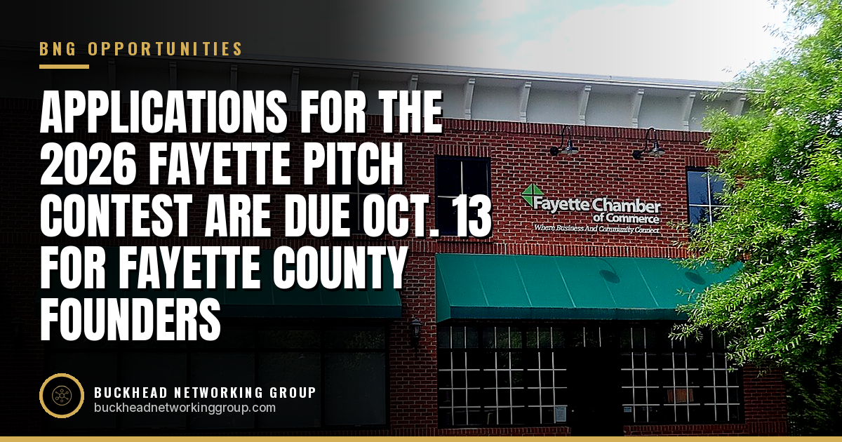 Applications for the 2026 Fayette Pitch Contest Are Due Oct. 13 for Fayette County Founders