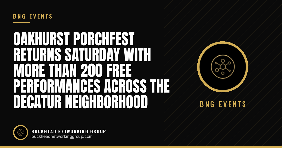 Oakhurst Porchfest Returns Saturday With More Than 200 Free Performances Across the Decatur Neighborhood