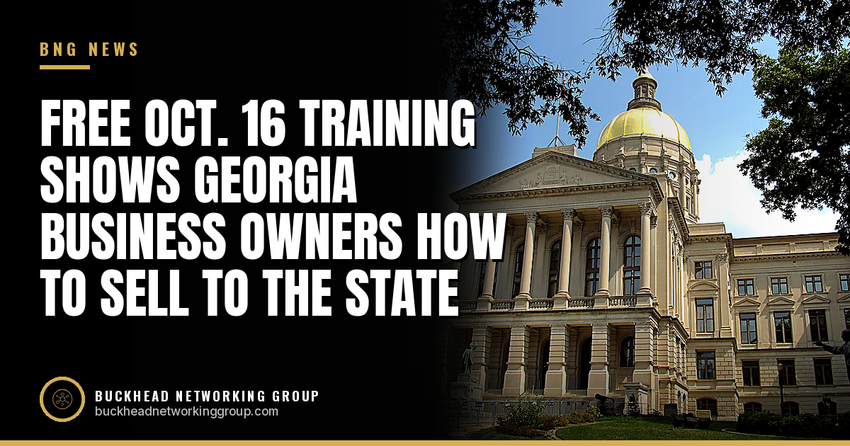Free Oct. 16 Training Shows Georgia Business Owners How to Sell to the State of Georgia