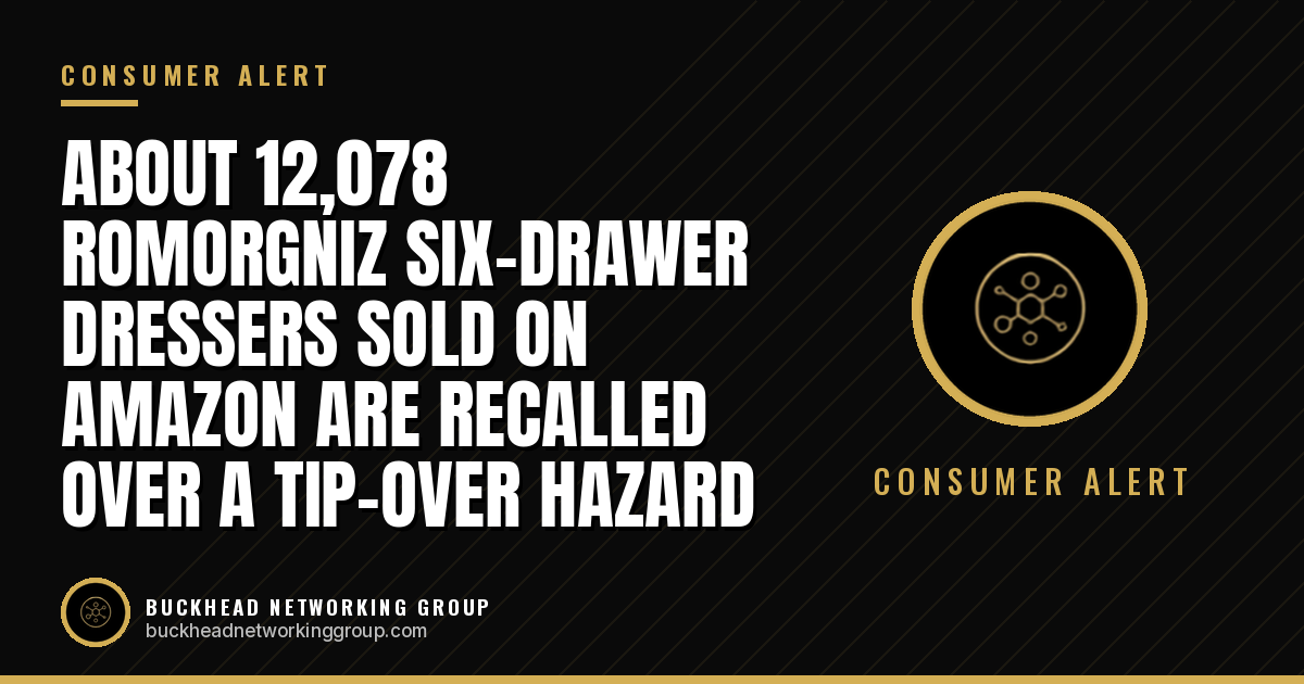 About 12,078 Romorgniz Six-Drawer Dressers Sold on Amazon Are Recalled Over a Tip-Over Hazard