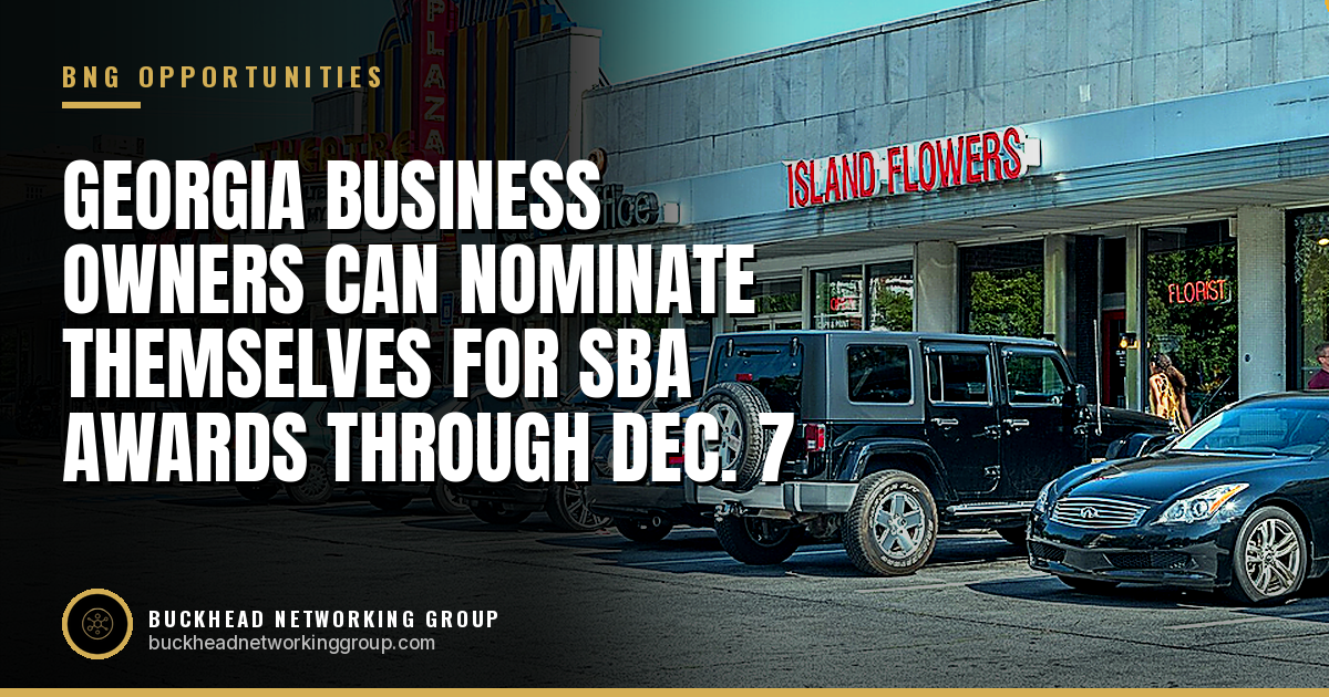SBA's Georgia District Is Taking 2027 Small Business Award Nominations Through Dec. 7
