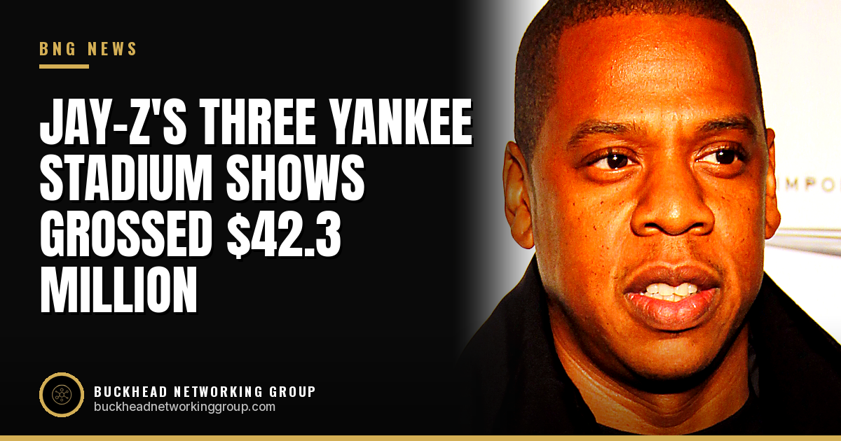 Jay-Z's Three Yankee Stadium Shows Grossed $42.3 Million, a Record for a Rapper, Touring Data Says