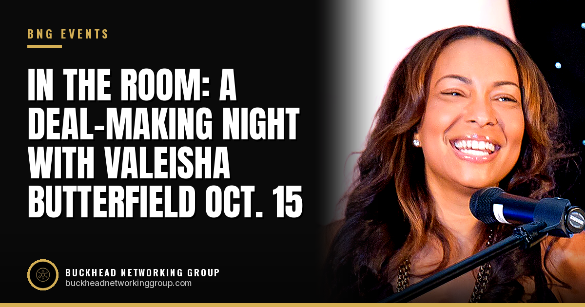 Nichole Pointdujour Hosts In The Room, a Deal-Making Night With Valeisha Butterfield, Oct. 15 at Prime on Peachtree