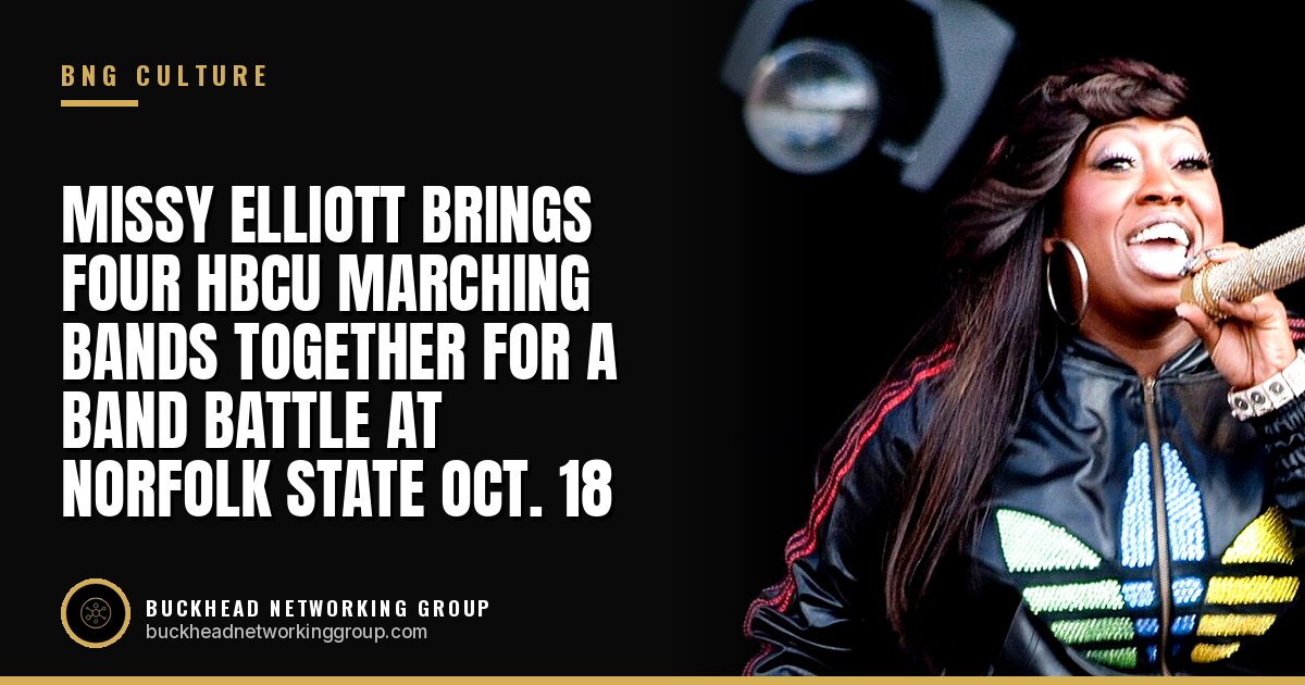 Missy Elliott Brings Four HBCU Marching Bands Together for a Band Battle at Norfolk State Oct. 18