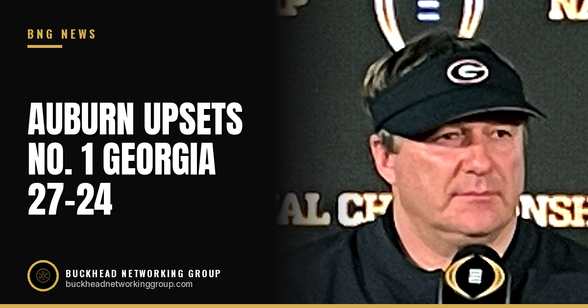 Auburn Upsets No. 1 Georgia 27-24 at Sanford Stadium, Ending the Bulldogs' 52-Game Win Streak Against Unranked Teams