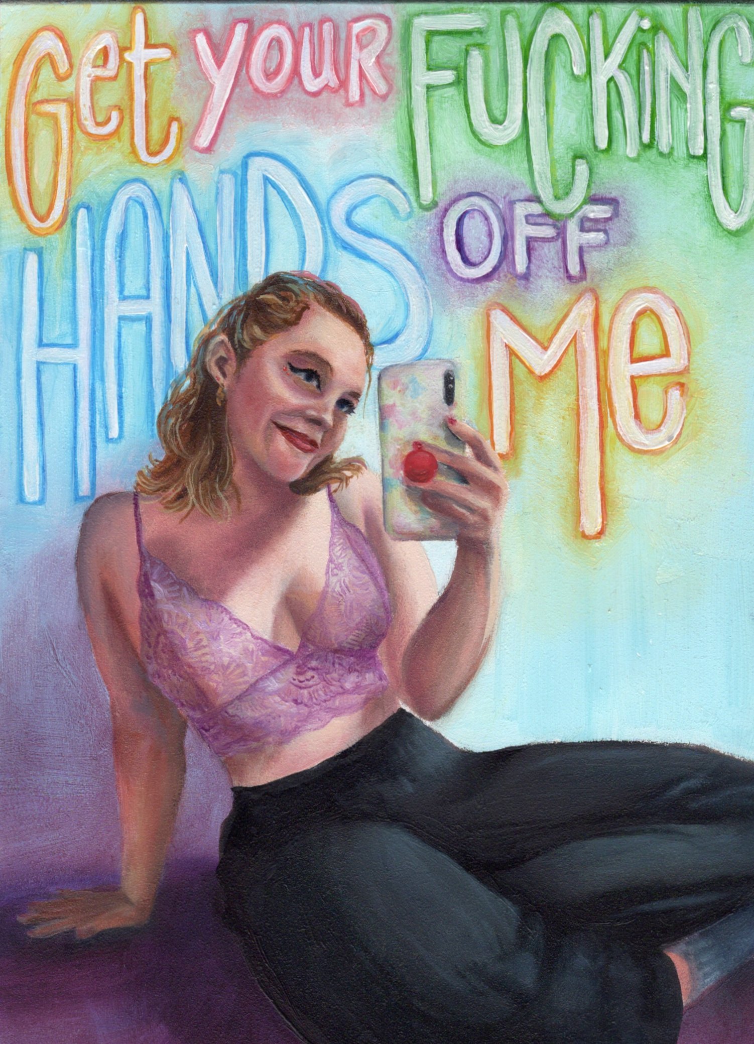 What I wish I had said. Oil on panel, 13x18cm.