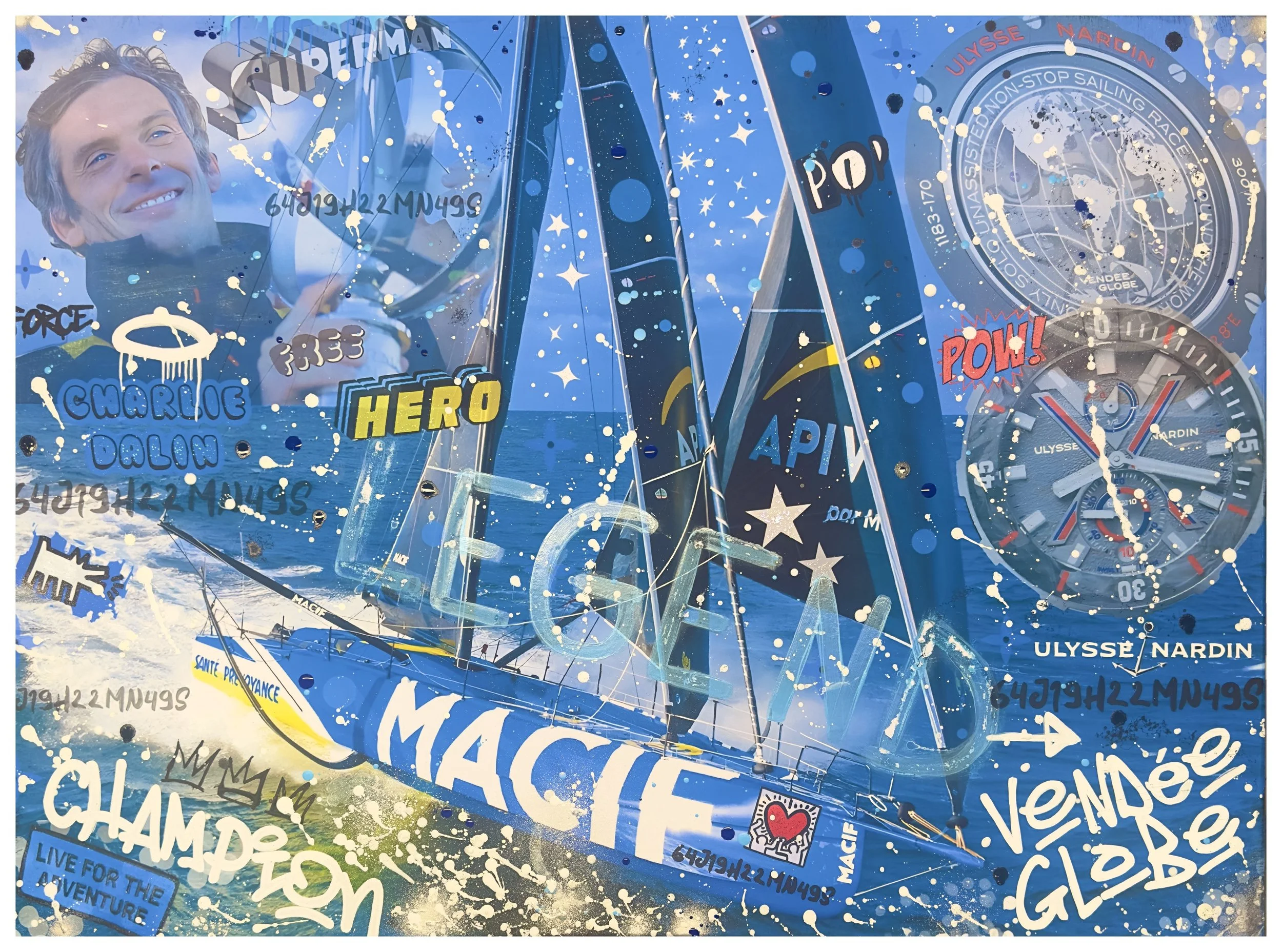 Charlie Dalin, Champion Vendée Globe 2025, 60X81 - Vendu