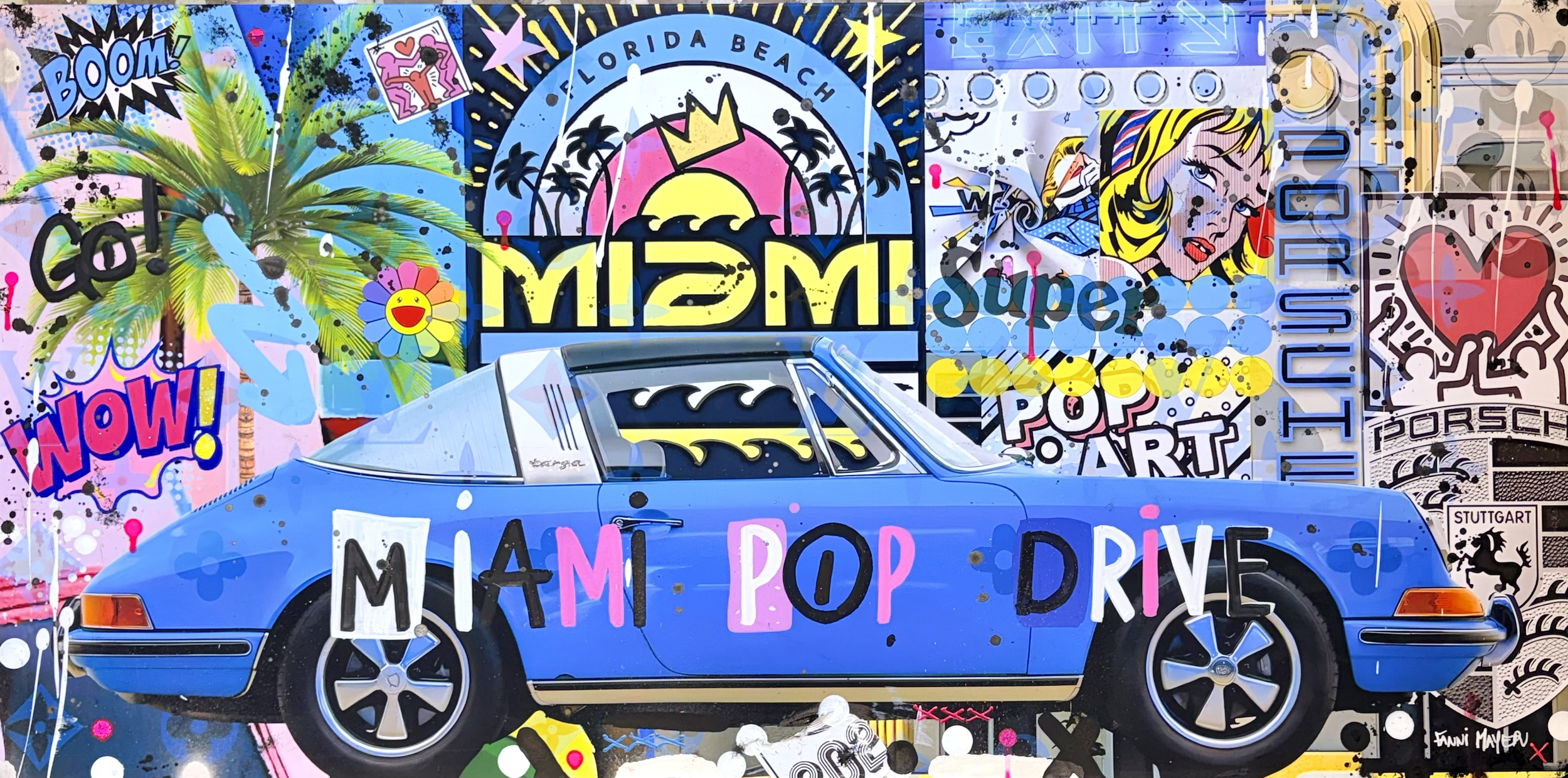 Miami Pop Drive, 100X50 - vendu