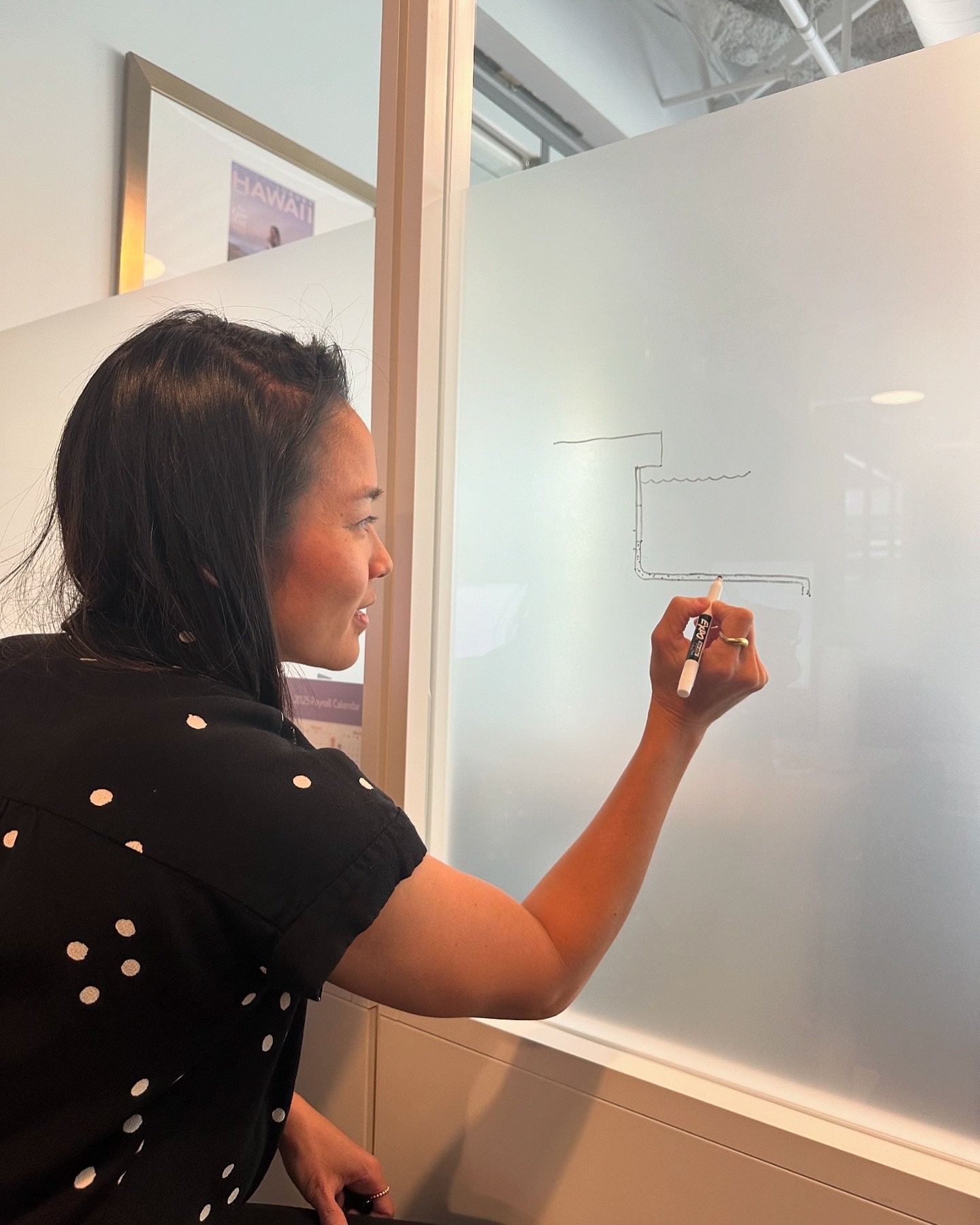 Drawing on walls and figuring out pool lighting placement at the Baja shelf 🌊 

Happy Monday!