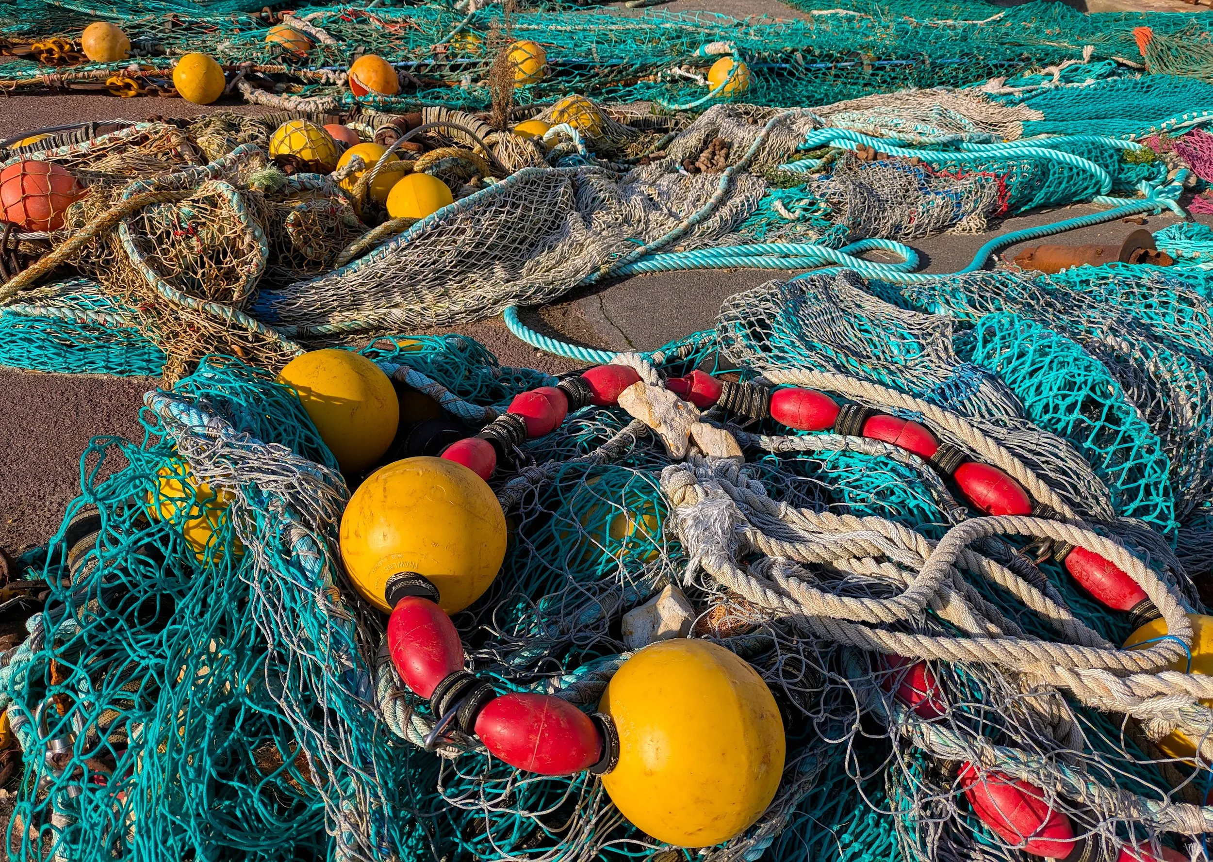 Filets de pêche à quai. © Christian Gandjbakhch