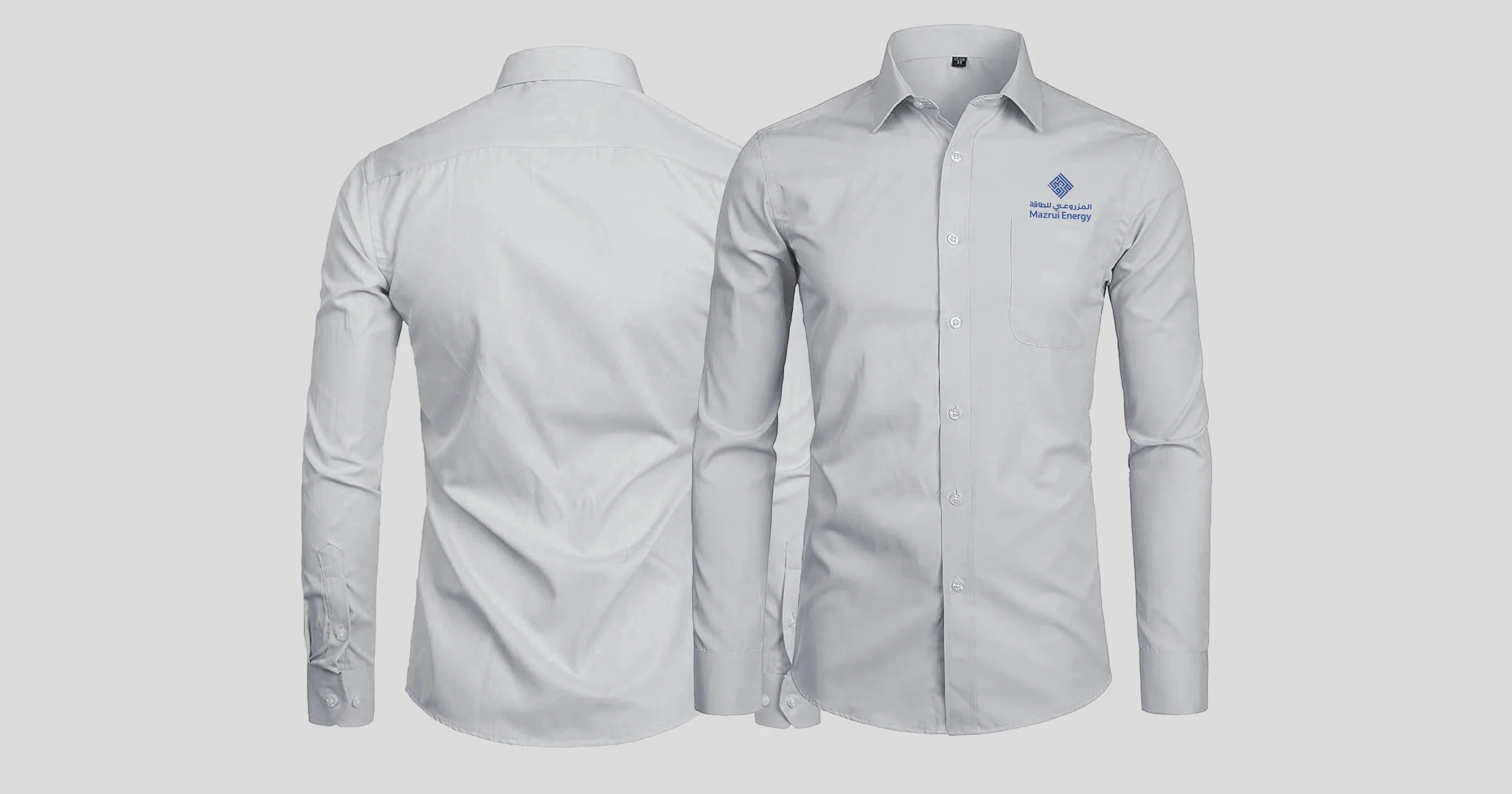Formal Men's Shirt - Light Gray