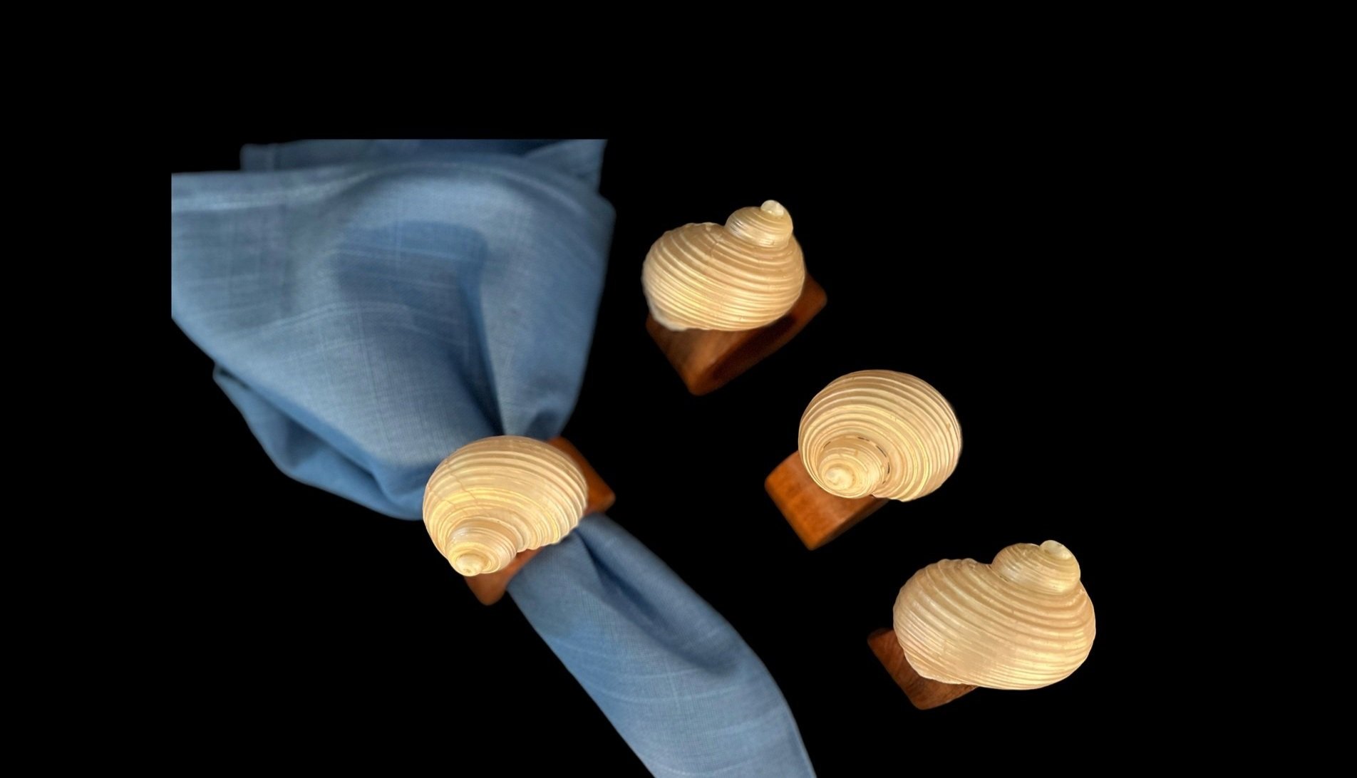 Seashell Napkin Ring Set