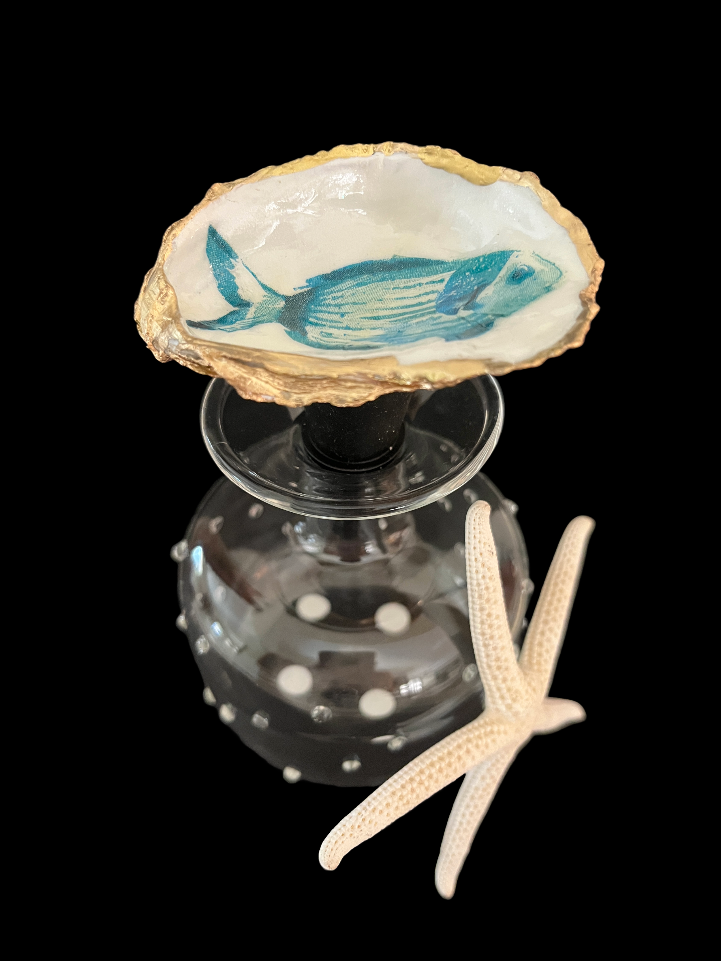 Fish Decoupage Wine Stopper