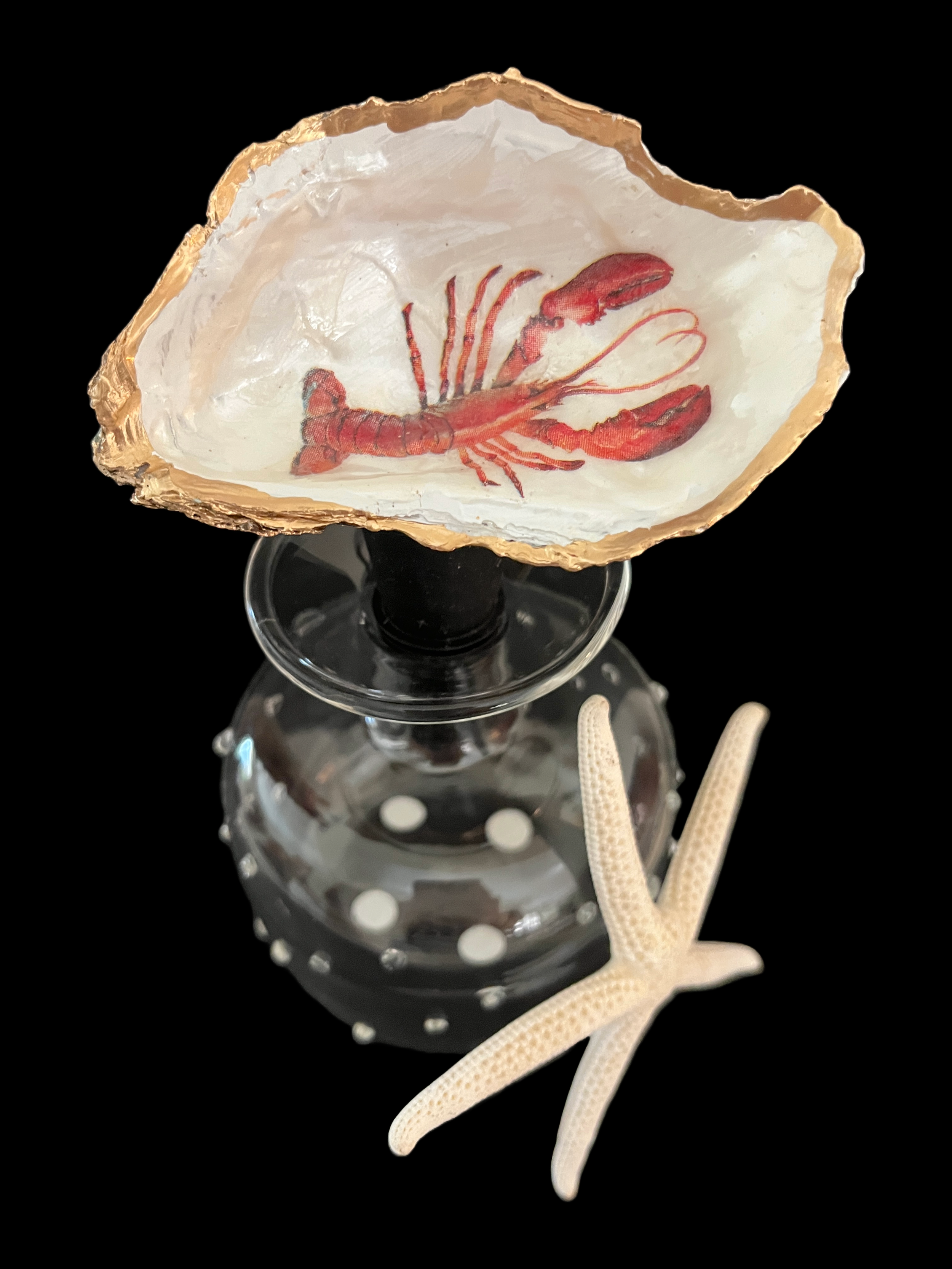 Lobster Decoupage Wine Stopper