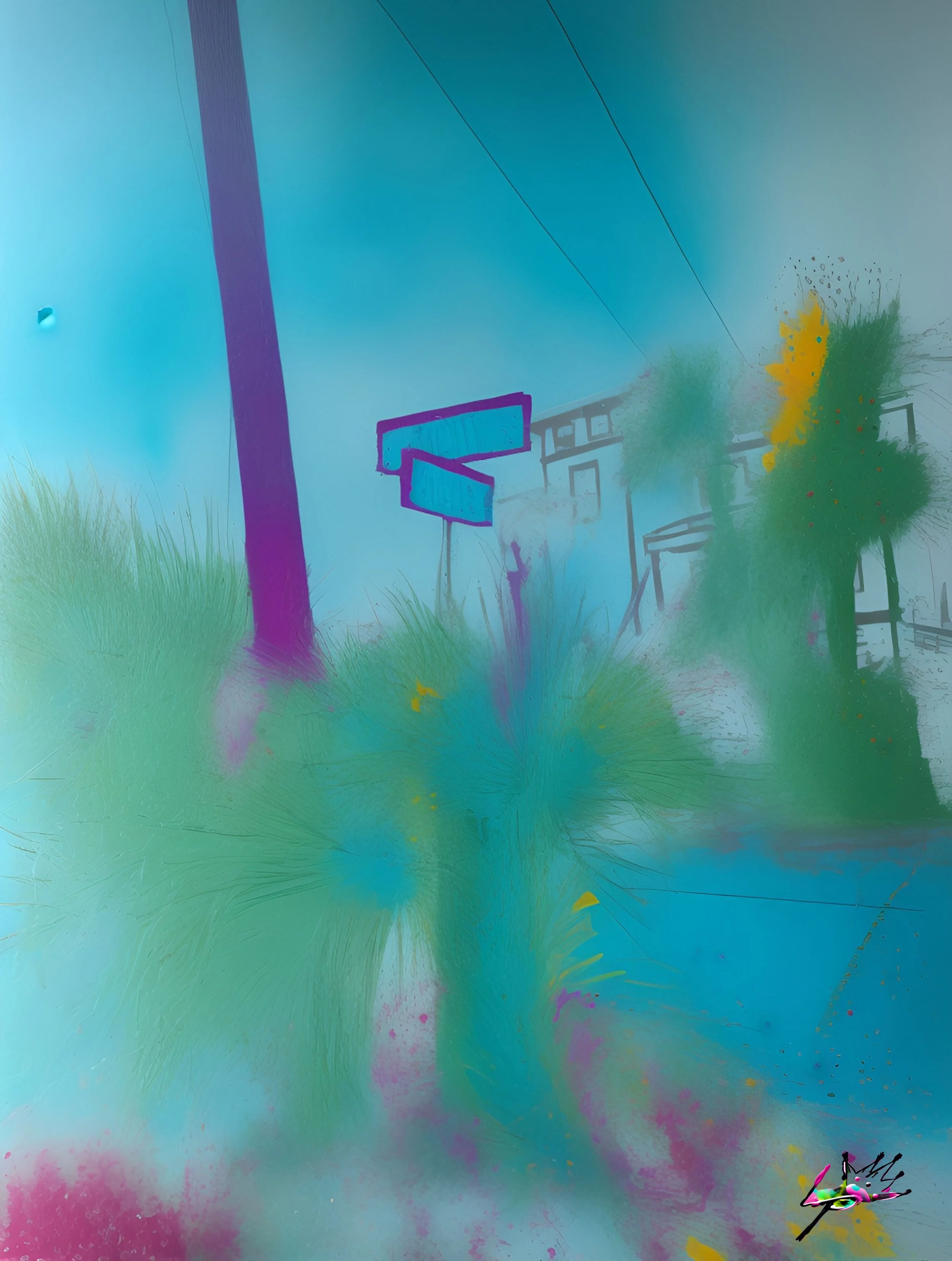 Title: Folly’s Corner Comp 3
Geometry meets glow — shapes shift through planes of soft blue and amber. Stillness framed by structure.