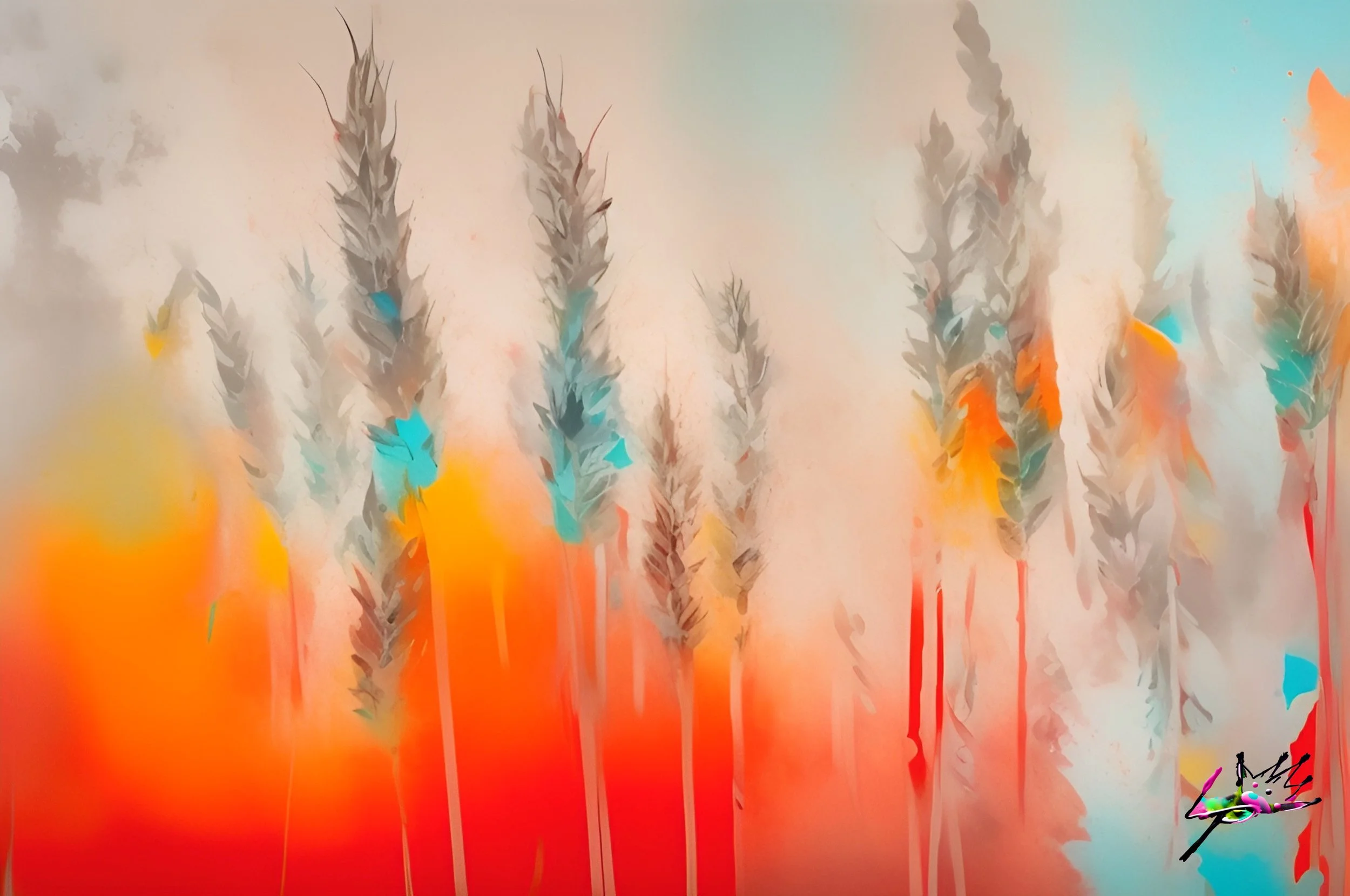 Title: Fall Harvest Comp 3
Golden stalks rise through a gradient of glowing warmth autumn light shifting into calm blue air. The soft edges and luminous contrasts turn a seasonal moment into meditation. This is stillness in motion, nature becoming li