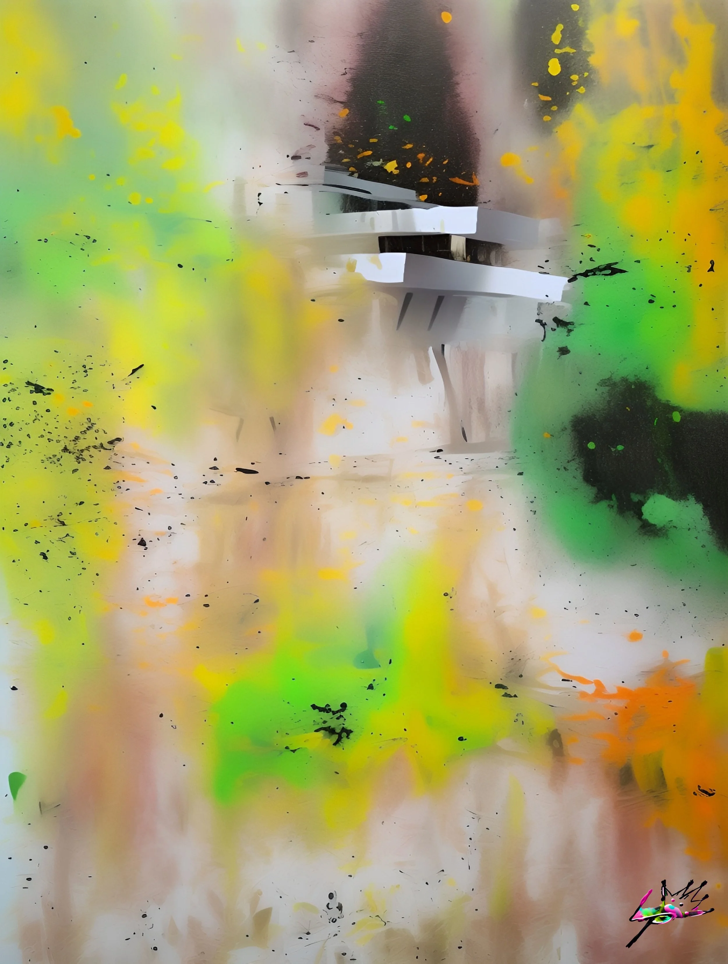 Title: Falling Water Comp 2
Cool blues cascade through reflective planes — motion without noise, rhythm without rush. A breath caught mid-flow.