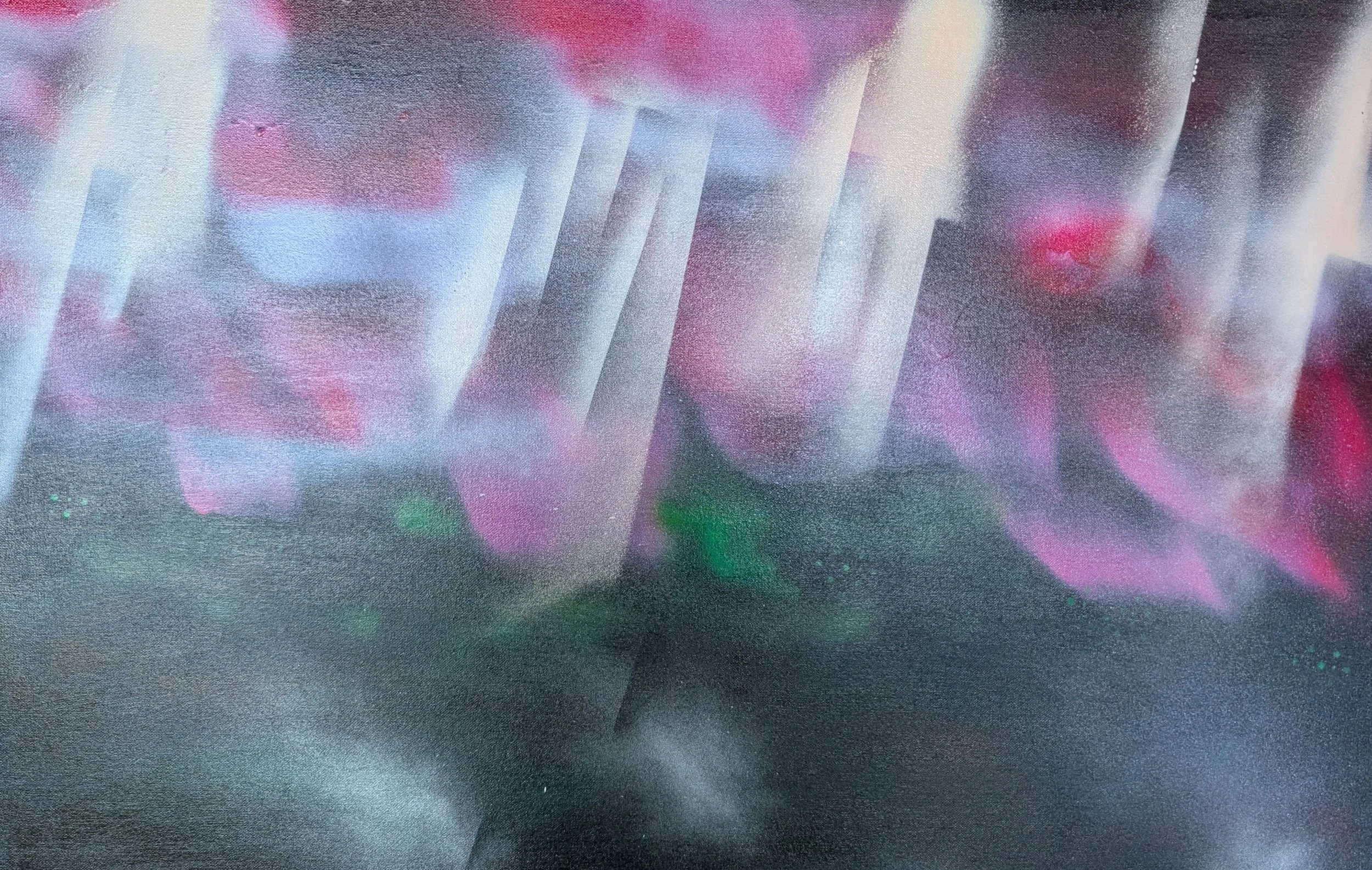 Northern Lights
36in w x 24in l
Soft pillars of light float across a dark field like the hem of the Almighty’s valiant robe, a prayer in the night. Hushed, slow, and steady this is color breathing. It’s the quiet side of wonder.