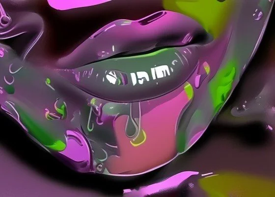 illustriously Lust Series – Comp 1
Color drips, lips glisten, and surfaces breathe light. This close-up abstraction transforms sensuality into spectacle. The reflective pinks and purples pulse with energy, blurring the line between realism and fantas