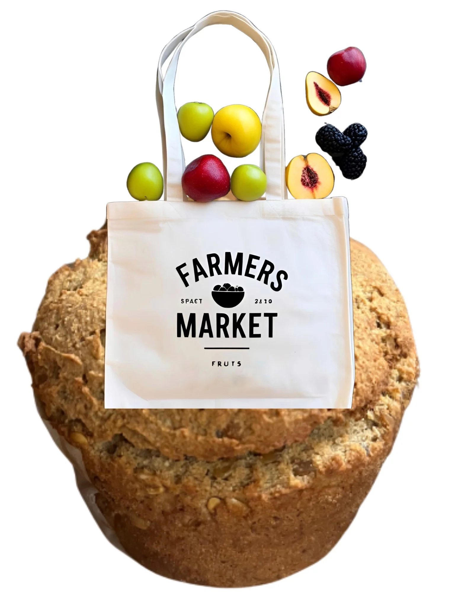 seasonal muffin 6 pack: apple + pomegranate + cardamom + white coconut chocolate