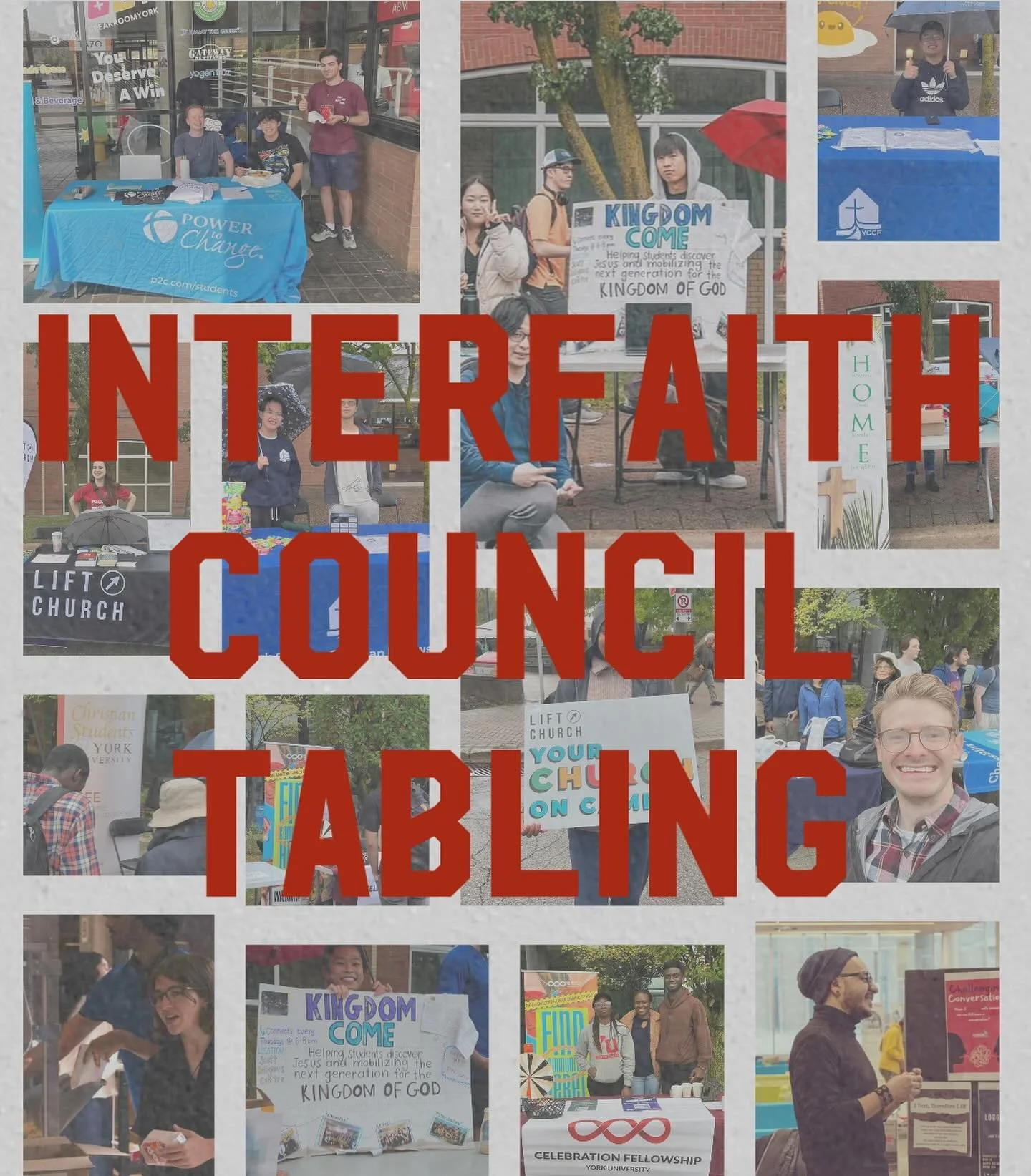 Hey York! Today (Thursday September 26th) is the Interfaith Council tabling event! Many of the amazing Christian clubs in York will be there! They welcome you to come by their tables to meet and learn more about them!