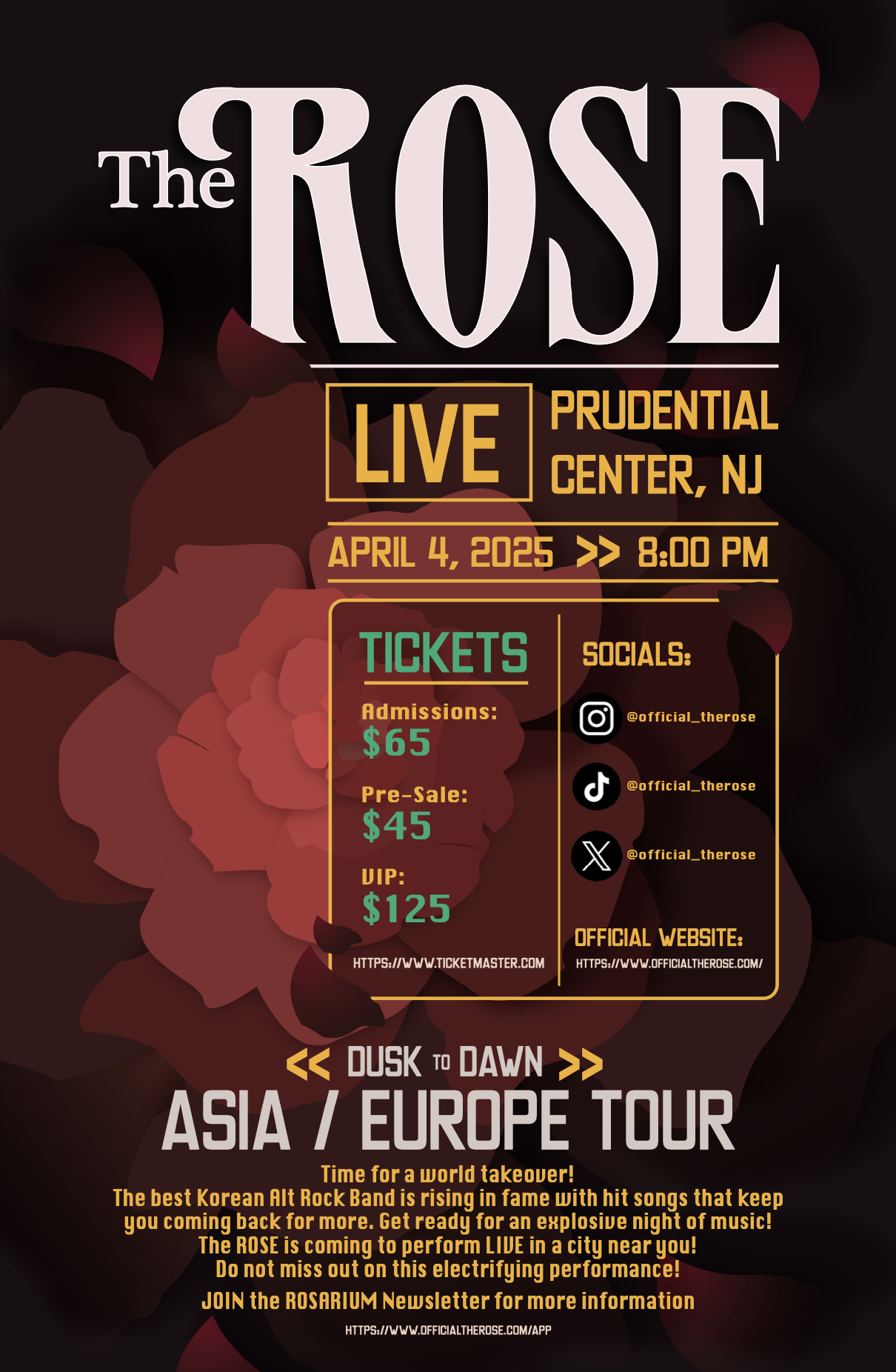 The ROSE Concert Poster
