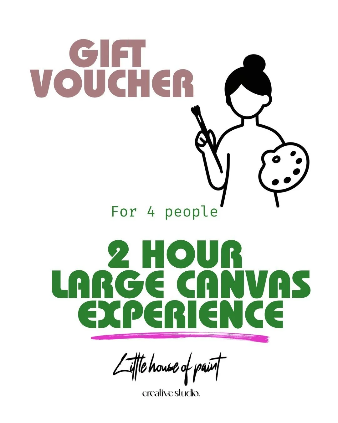LARGE CANVAS ART EXPERIENCE - 4 PEOPLE
