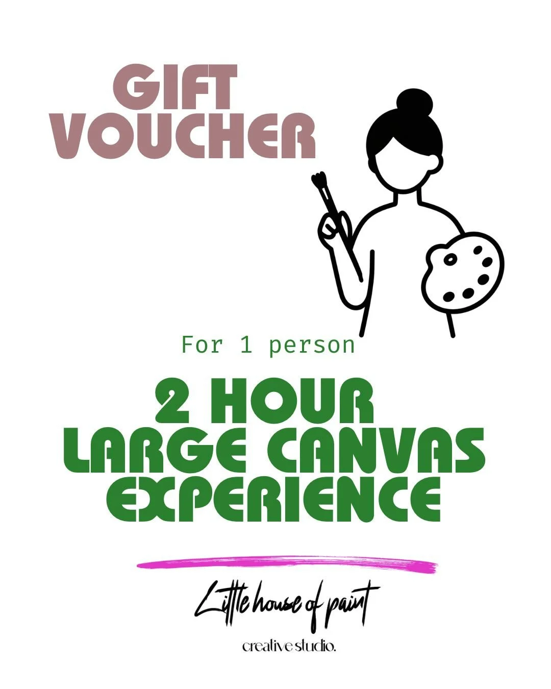 LARGE CANVAS ART EXPERIENCE - FOR 1 PERSON