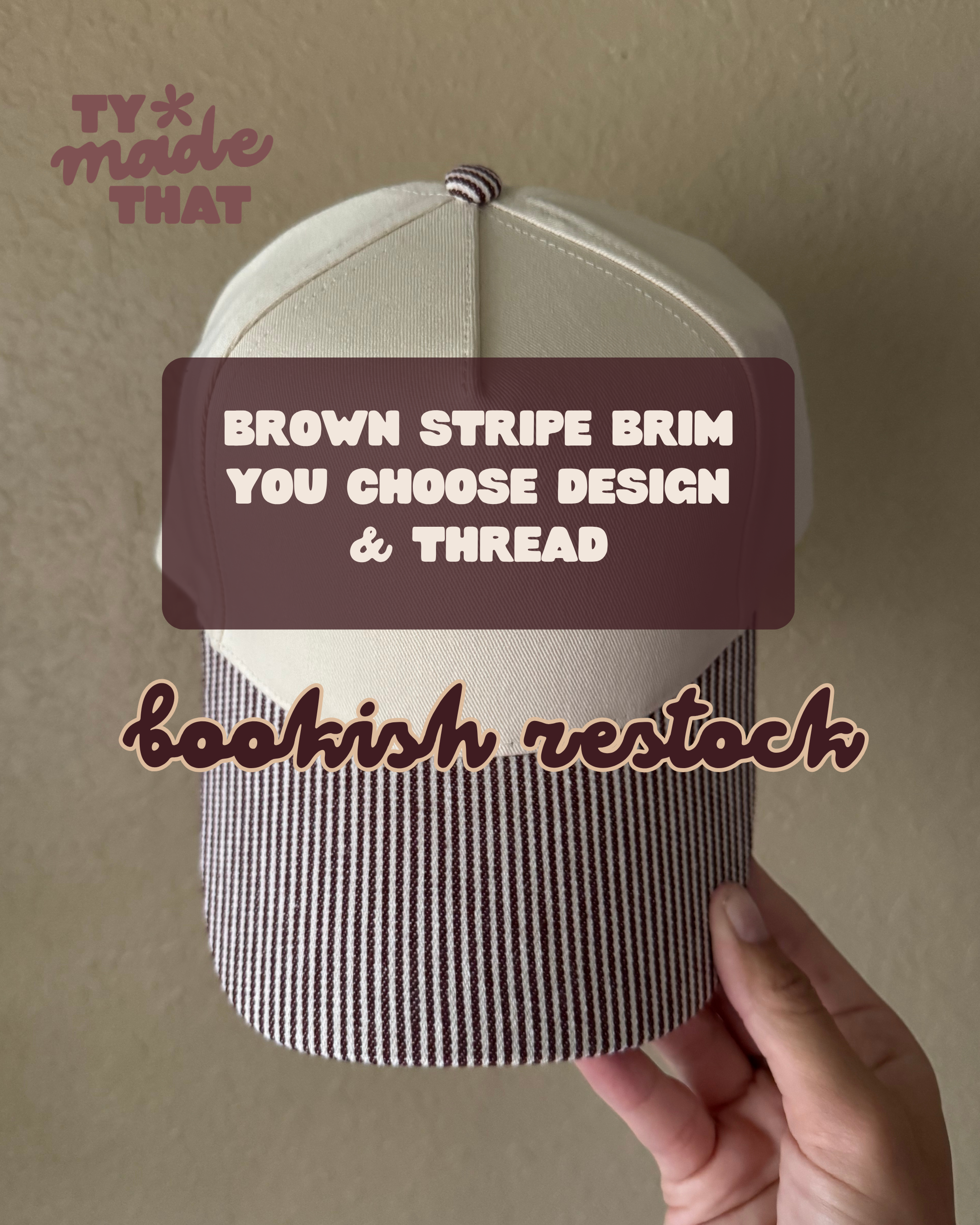 Bookish Brown Striped Hat