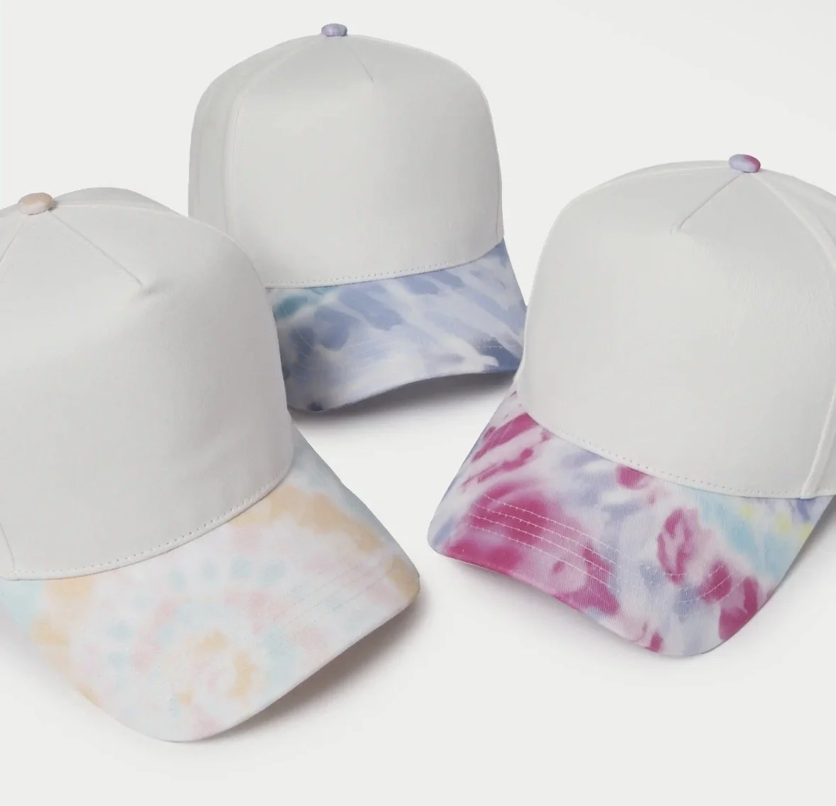 Tie Dye Brim Embroidered Hat