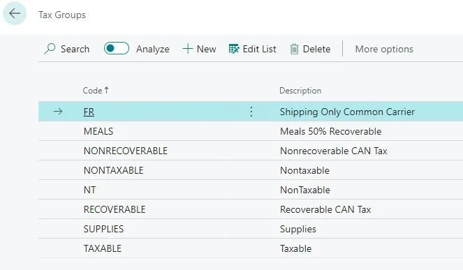 Canadian Use Tax Setup in Business Central — Riviezzo Consulting