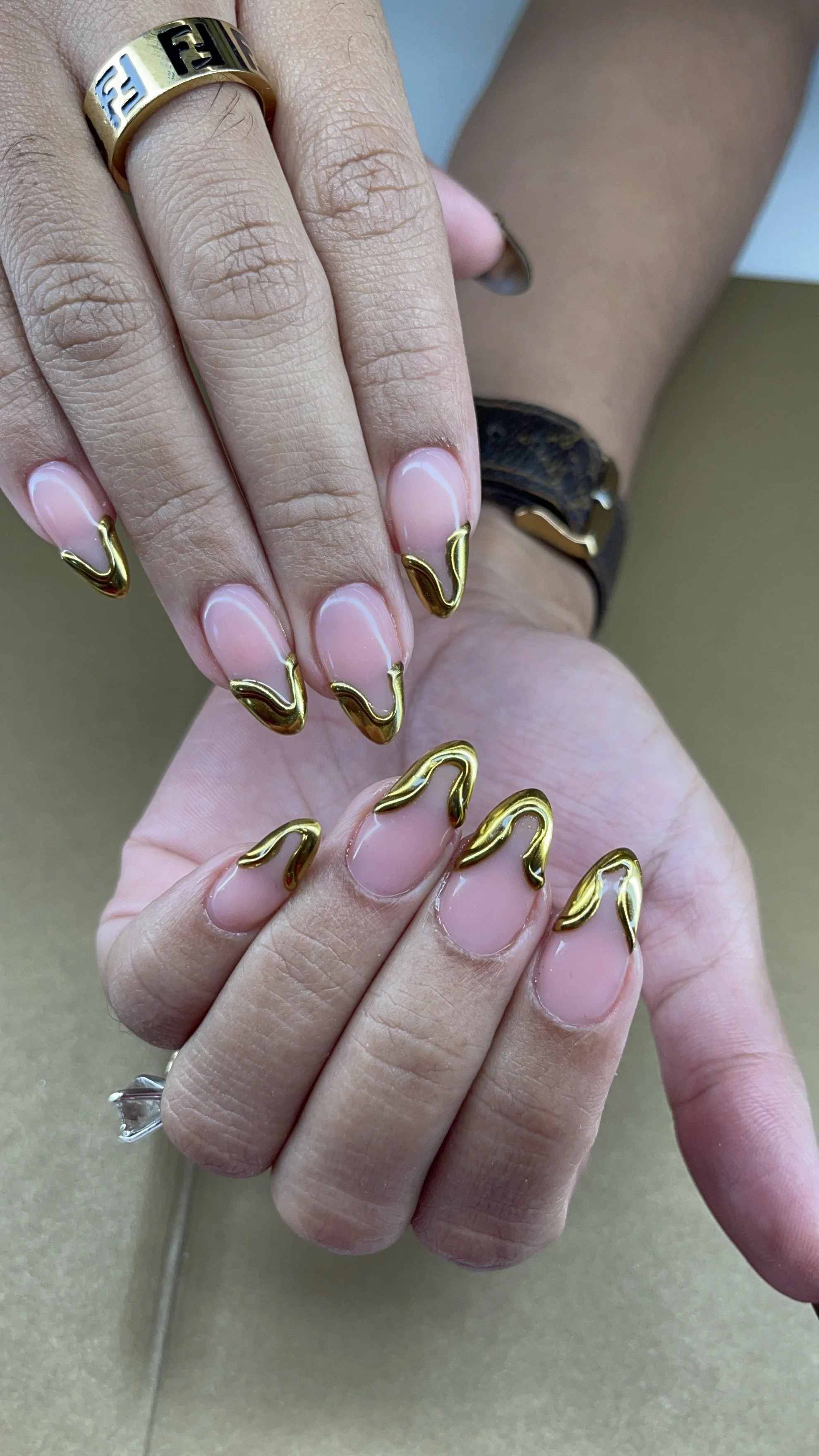 TIPS 312 3D nail art with chrome