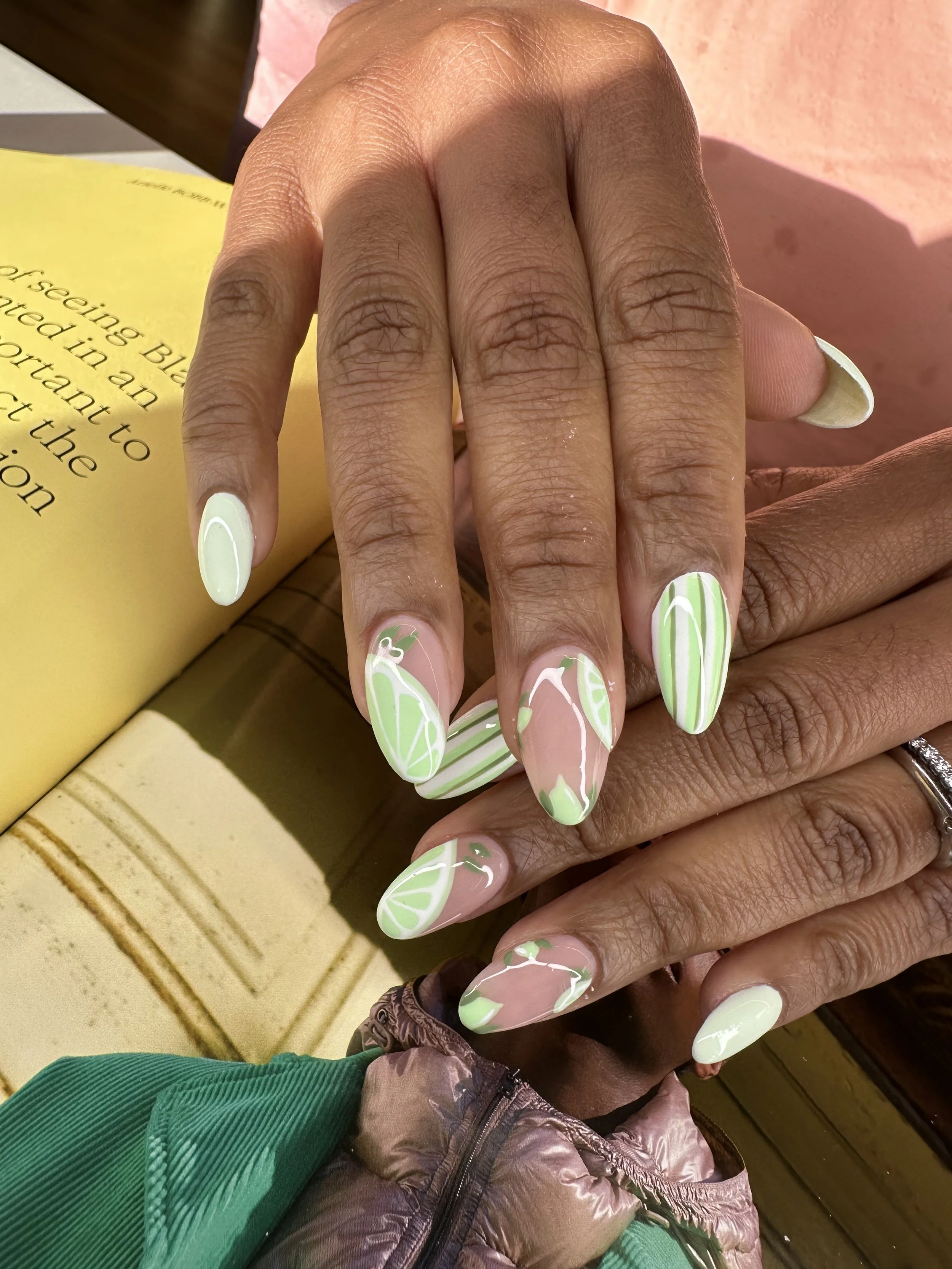 TIPS 312 gel x with summer fruit nail art
