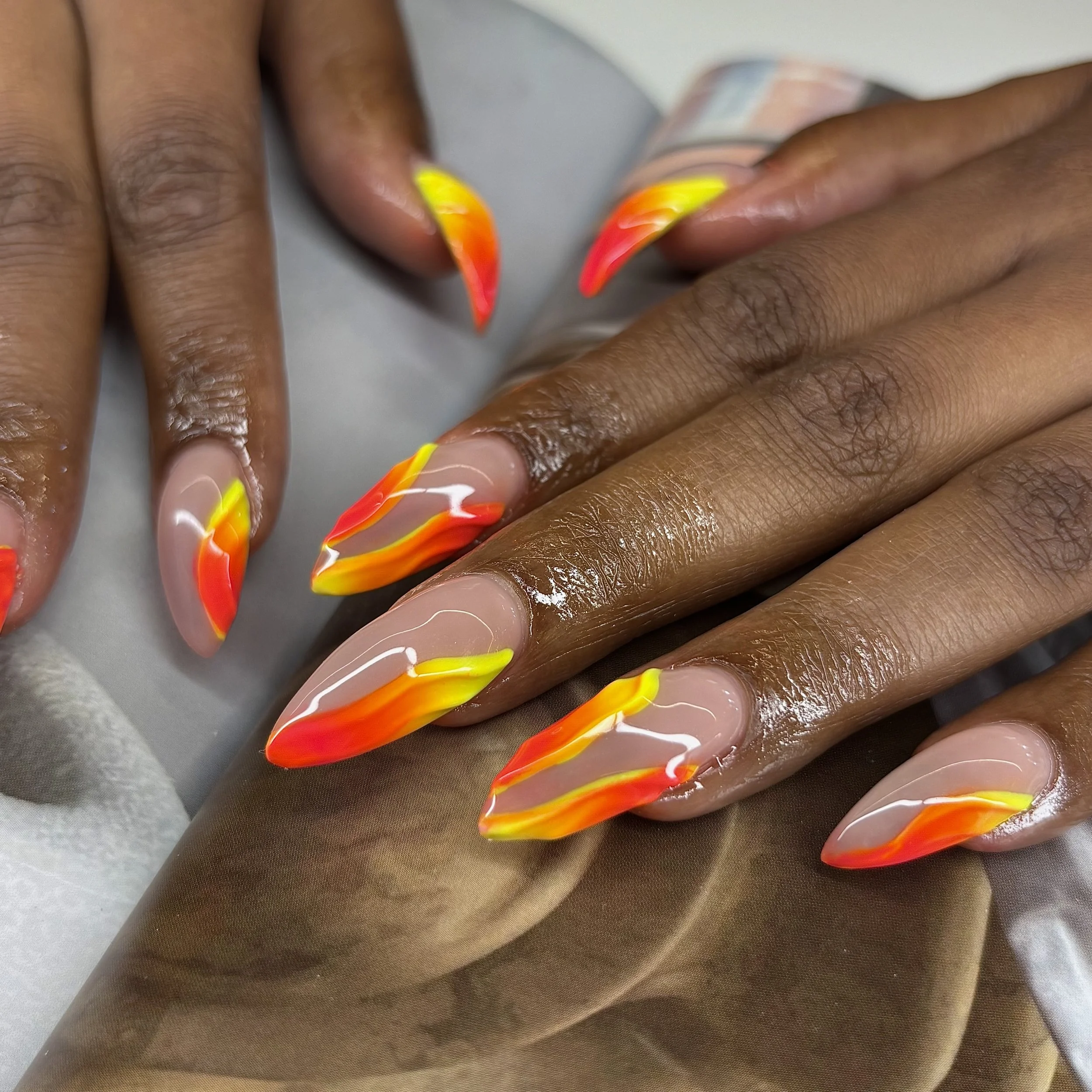 TIPS 312 acrylic overlay fill in with 3D nail art