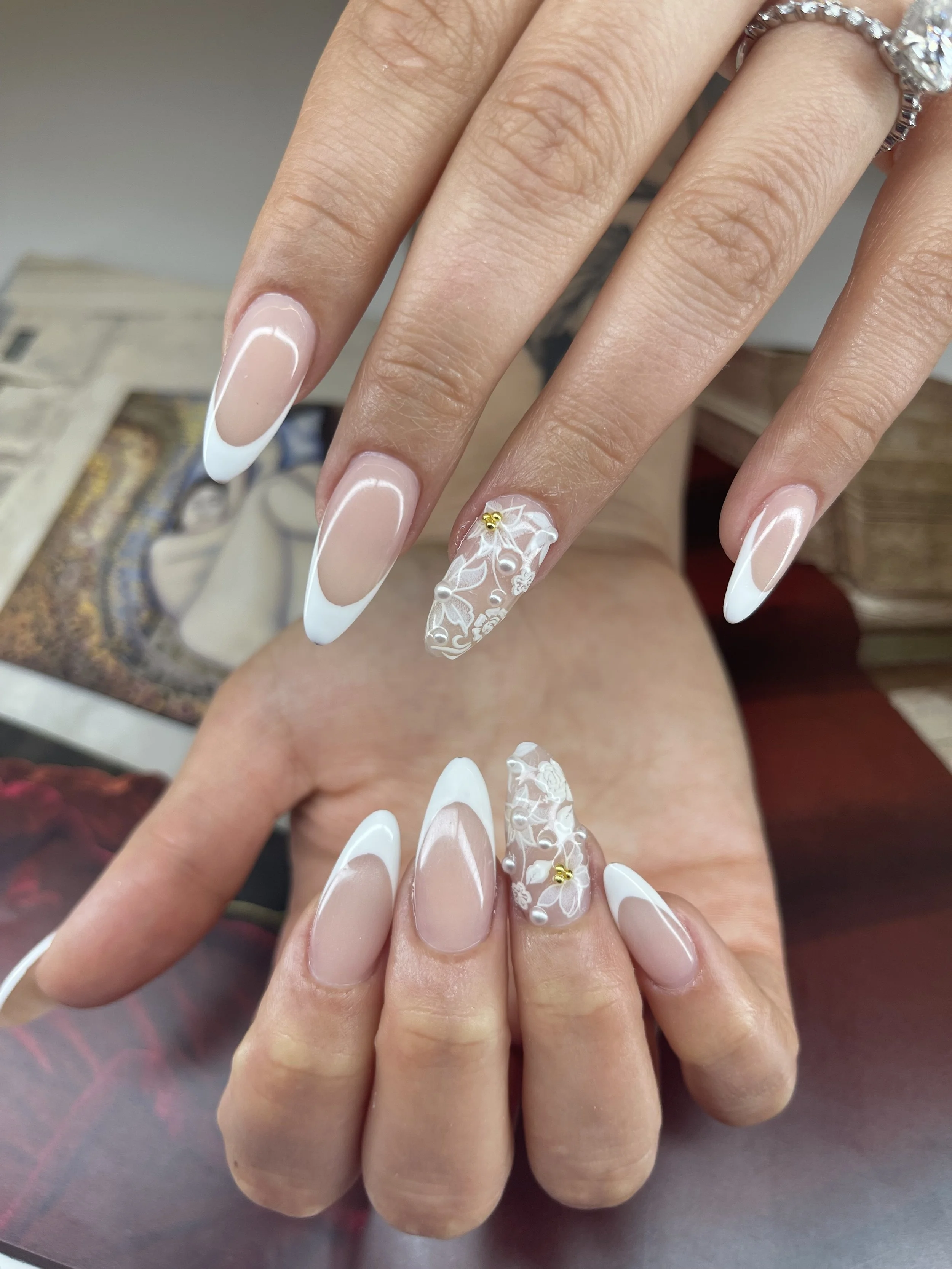 TIPS 312 Bridal Wedding Nail Inspo