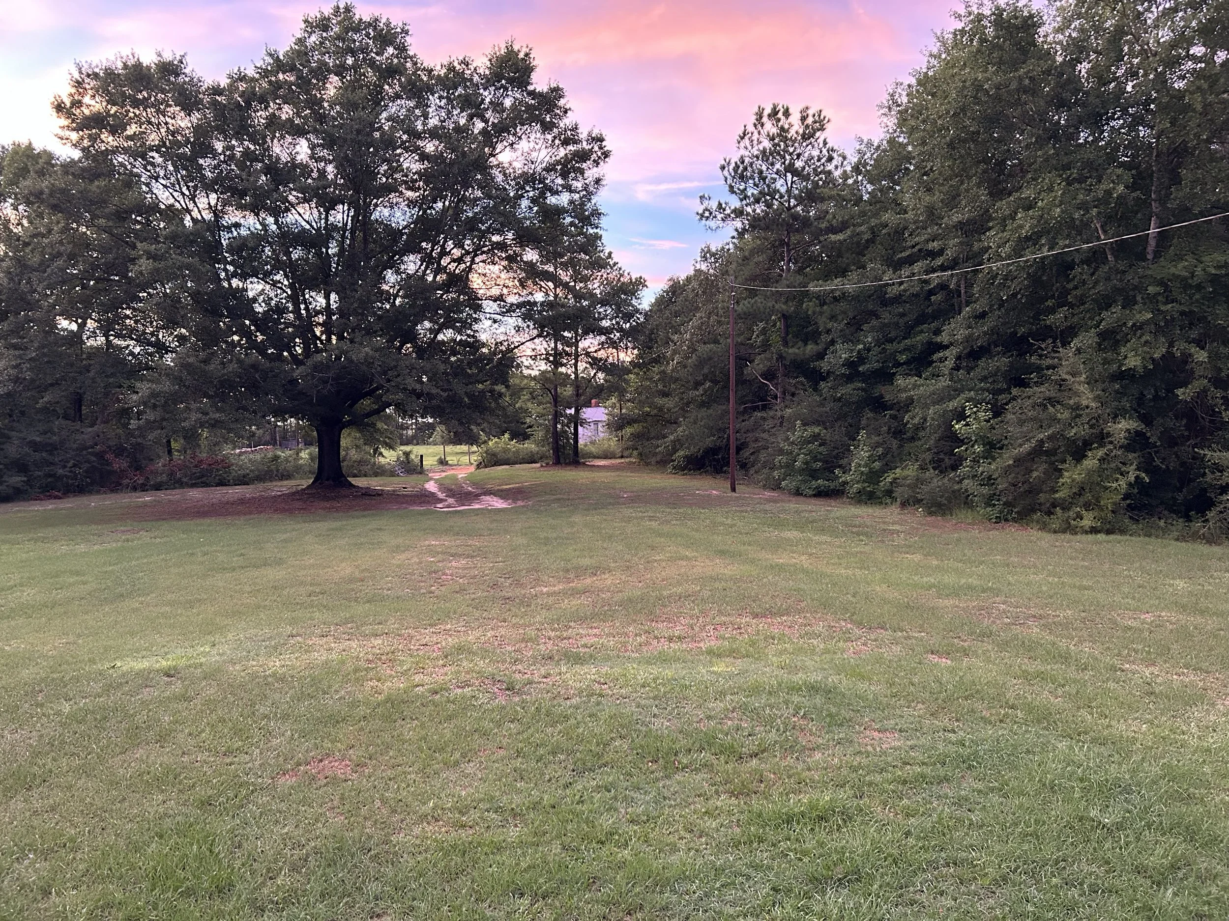 Deep front yard and walking distance to Pleasant Grove Baptist Church