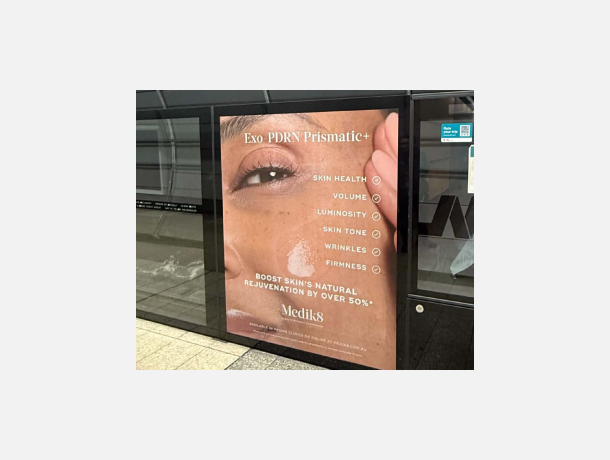 Medik8 OOH Advertising - Metro