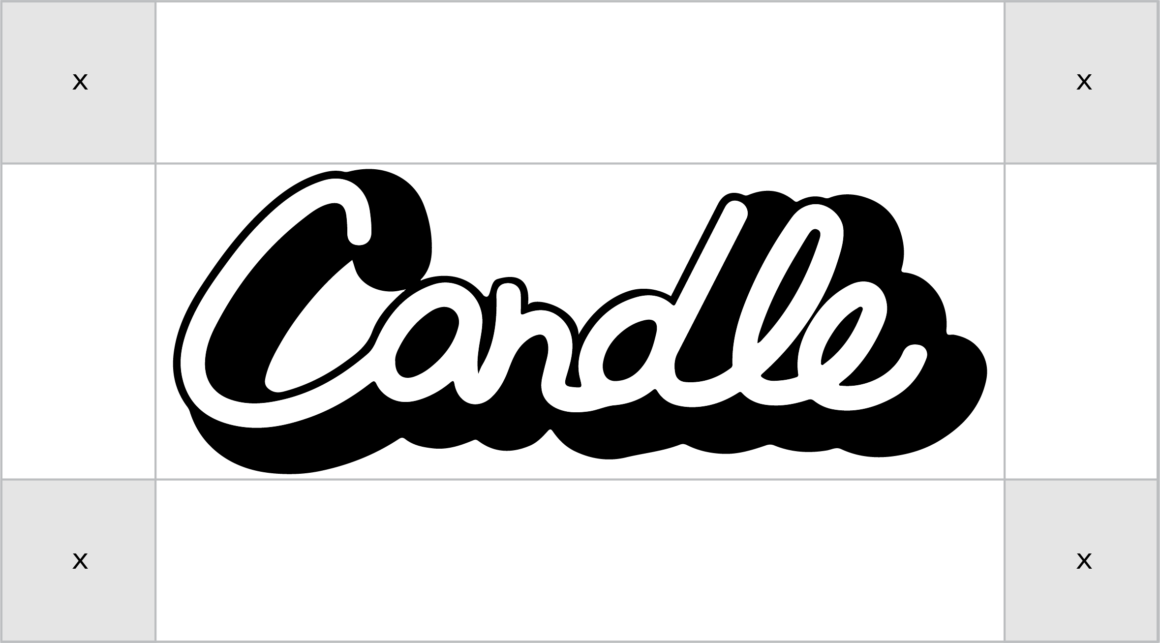 Final Candle wordmark shown with clear-space guides