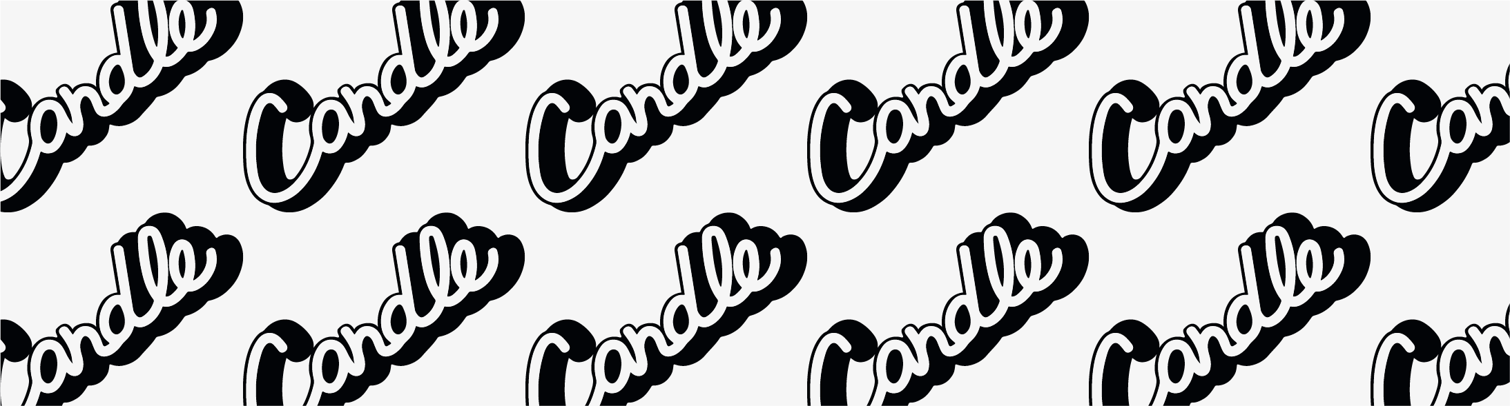 Repeating black Candle logo pattern
