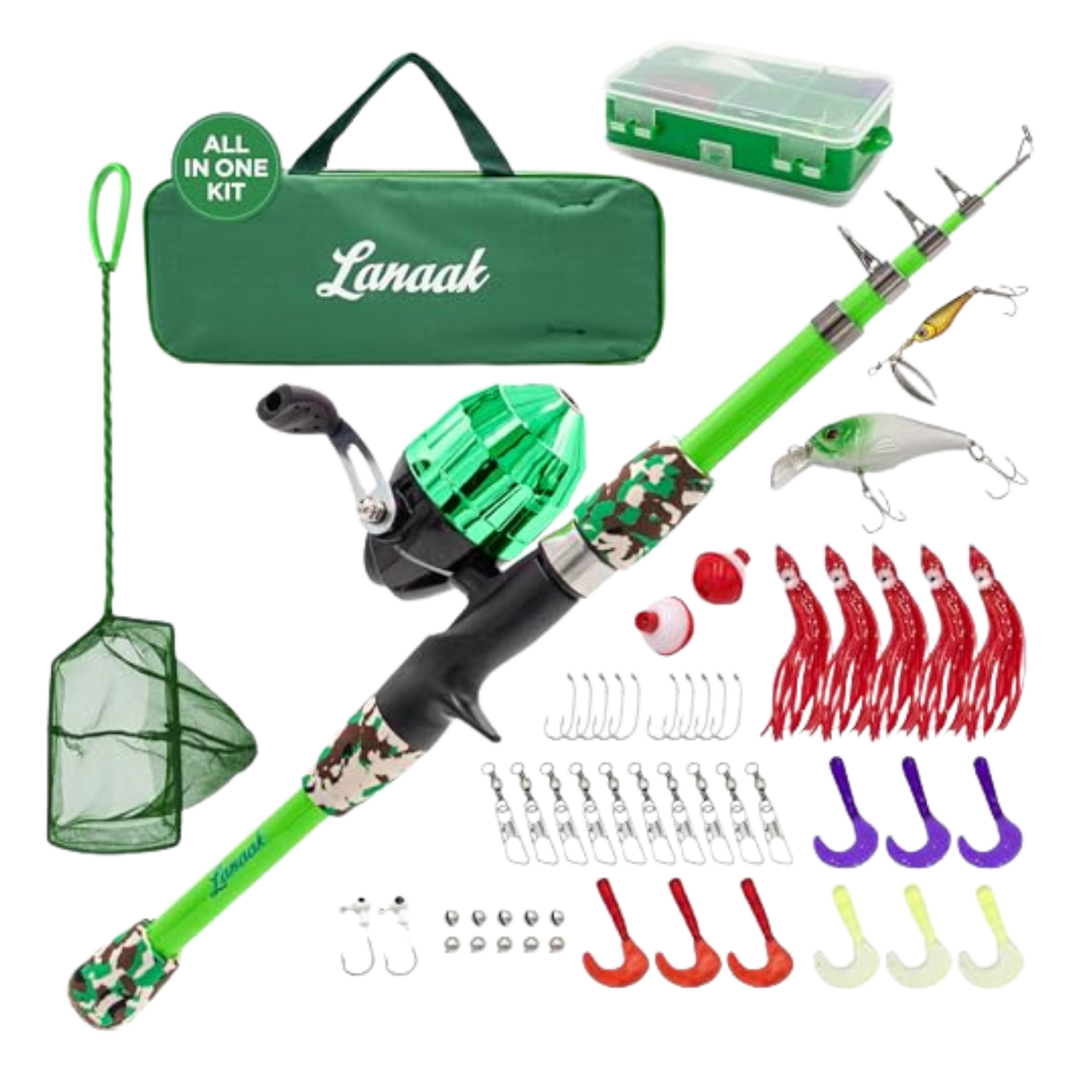 Kids Portable Telescopic Fishing Rod Set