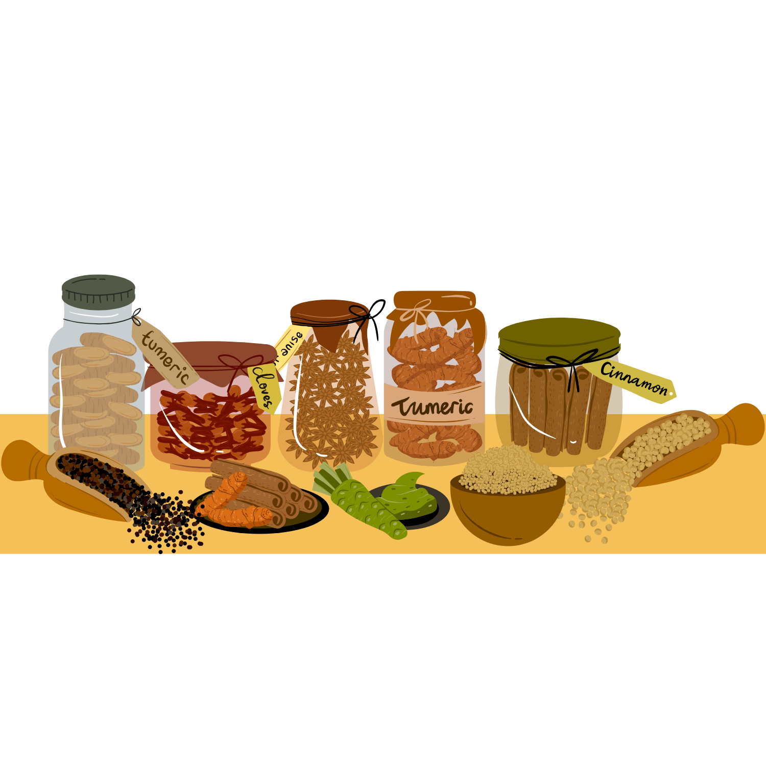 Illustration of spices