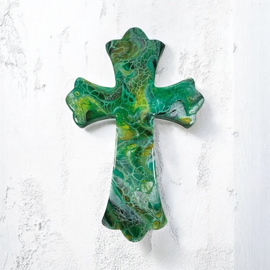 12” Scalloped Wood Cross